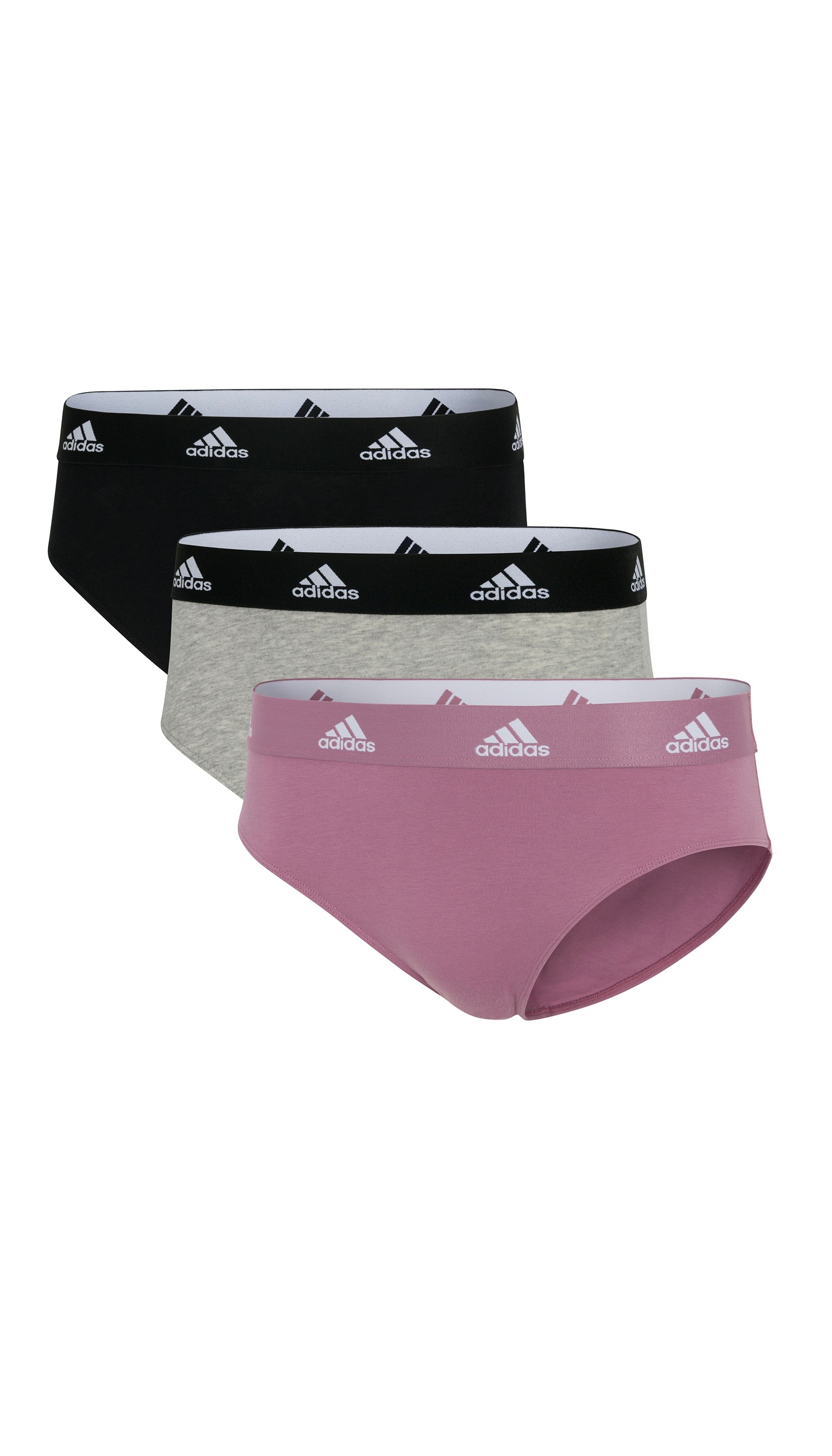 adidas Sportswear Bikinislip »Active Comfort Cotton« 3er Pack, Logo-Web-Bund, elastisches Single Jersey, schnelltrocknend