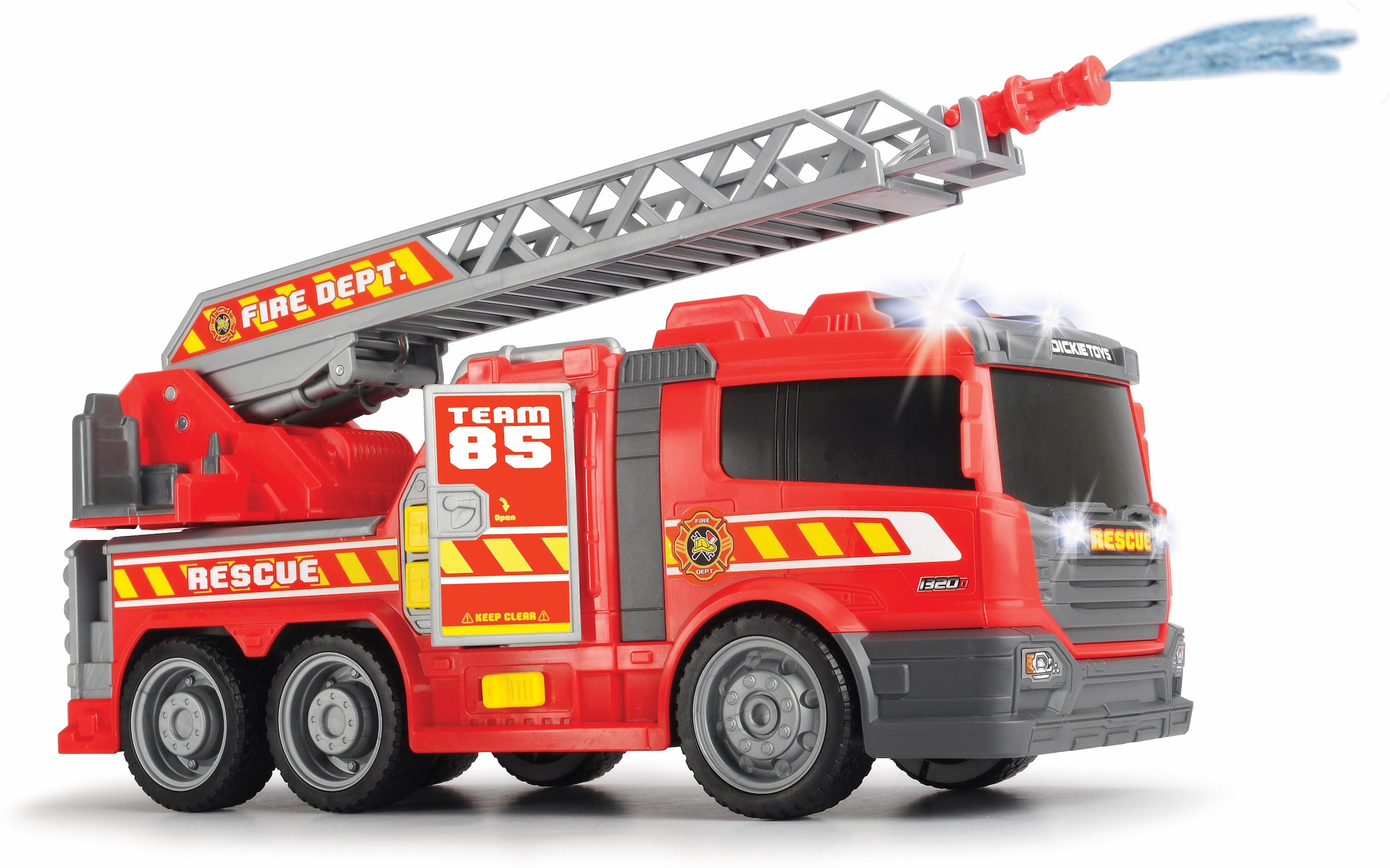 Купить игрушку пожарный. Пожарный автомобиль Dickie Toys. Пожарный автомобиль Dickie Toys 3308377 36 см. Dickie Toys пожарная машина с водой. Пожарная машина 5110dks.