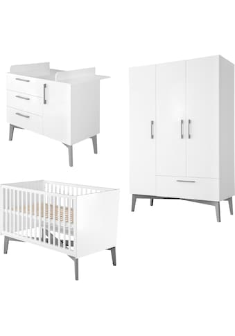 Babyzimmer-Komplettset »Mika«, (Set, 3 St., Kombi-Kinderbett, Kleiderschrank,...