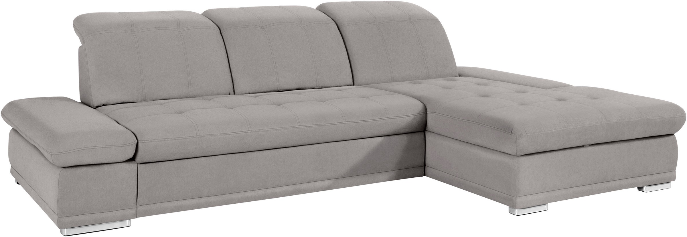 COTTA Ecksofa »Holiday L-Form mit Sitztiefen-, Armteil- und Kopfteilverstellung«, wahlweise mit Bettfunktion & Bettkasten