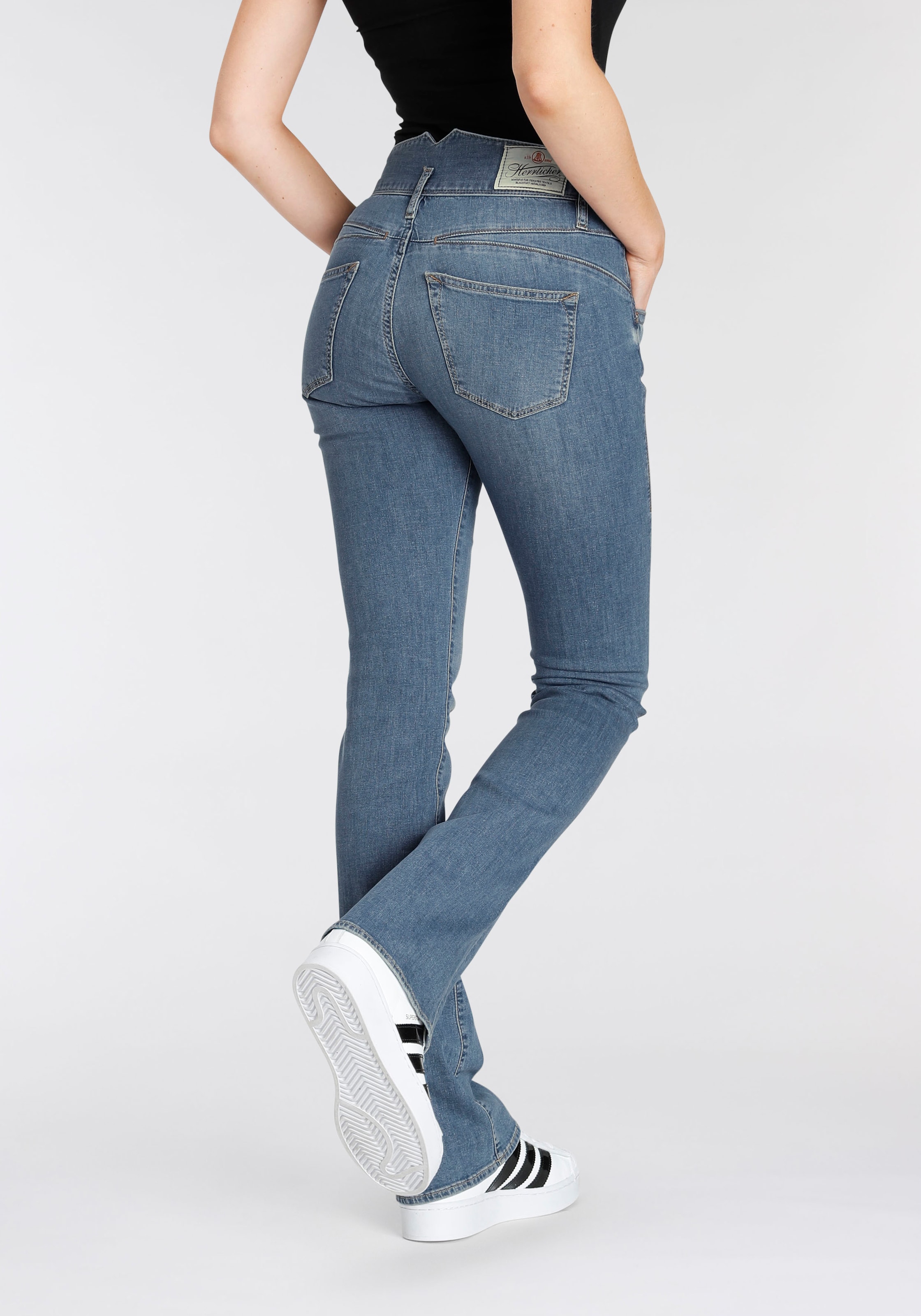 Herrlicher Bootcut-Jeans »PEARL«, Destroyed-Look