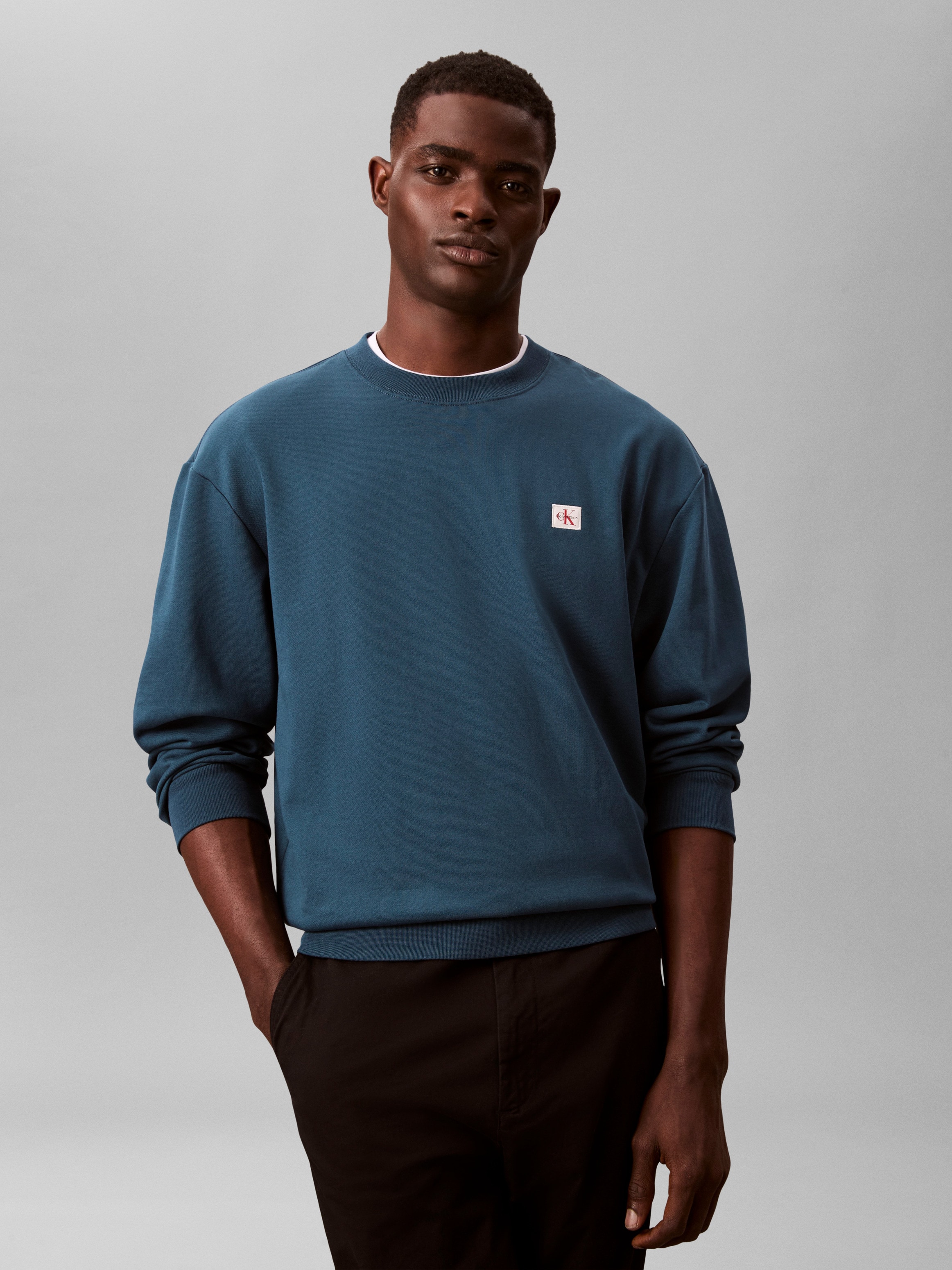 Calvin Klein Jeans Sweatshirt "400GSM TRRY BDG CRWN", Mit Rundhalsausschnitt