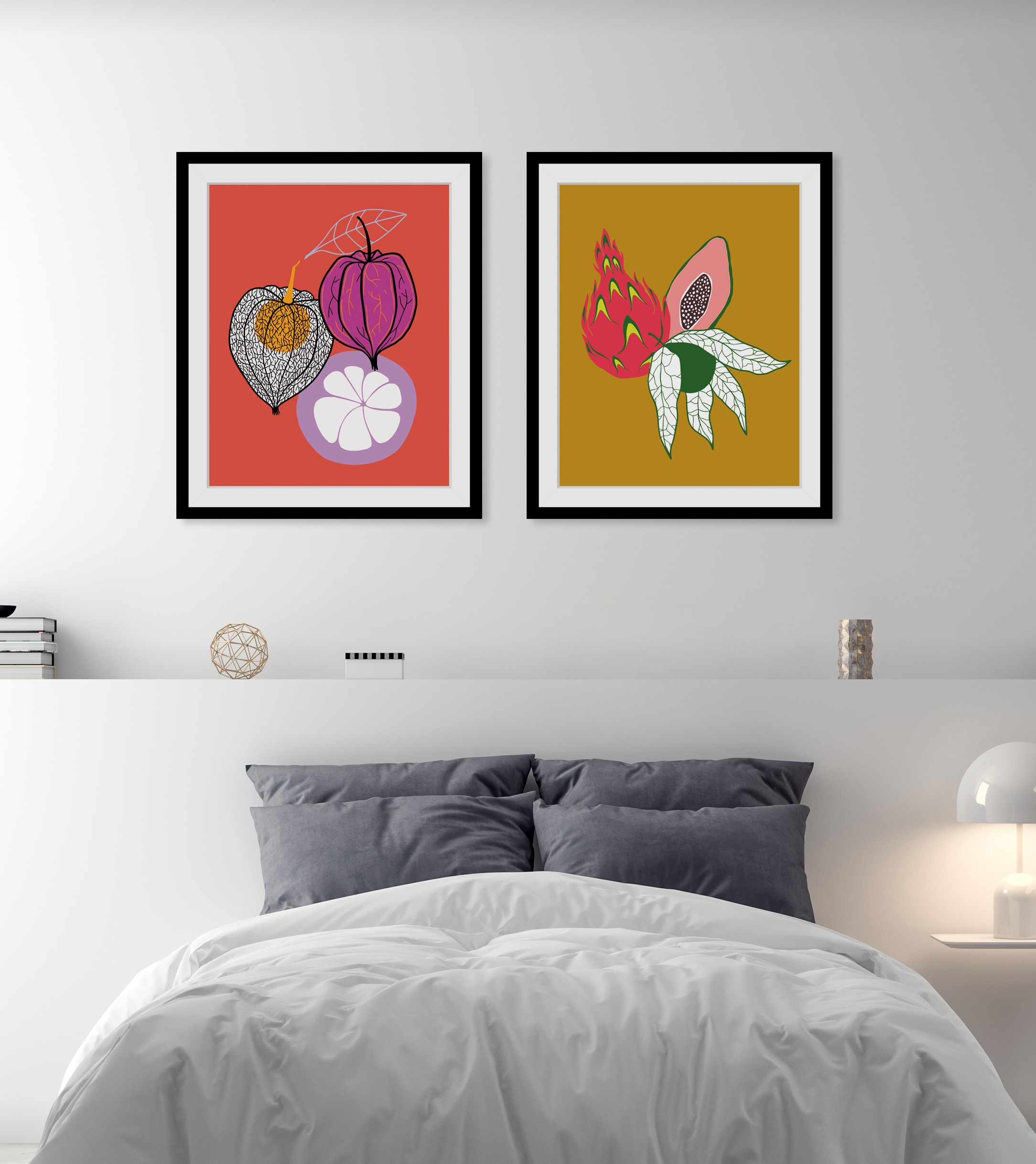 queence Bild »Franziska«, Obst-Obst Bilder-Kunst-Lebensmittel, HD Premium Poster-Druck inkl. Holzrahmen