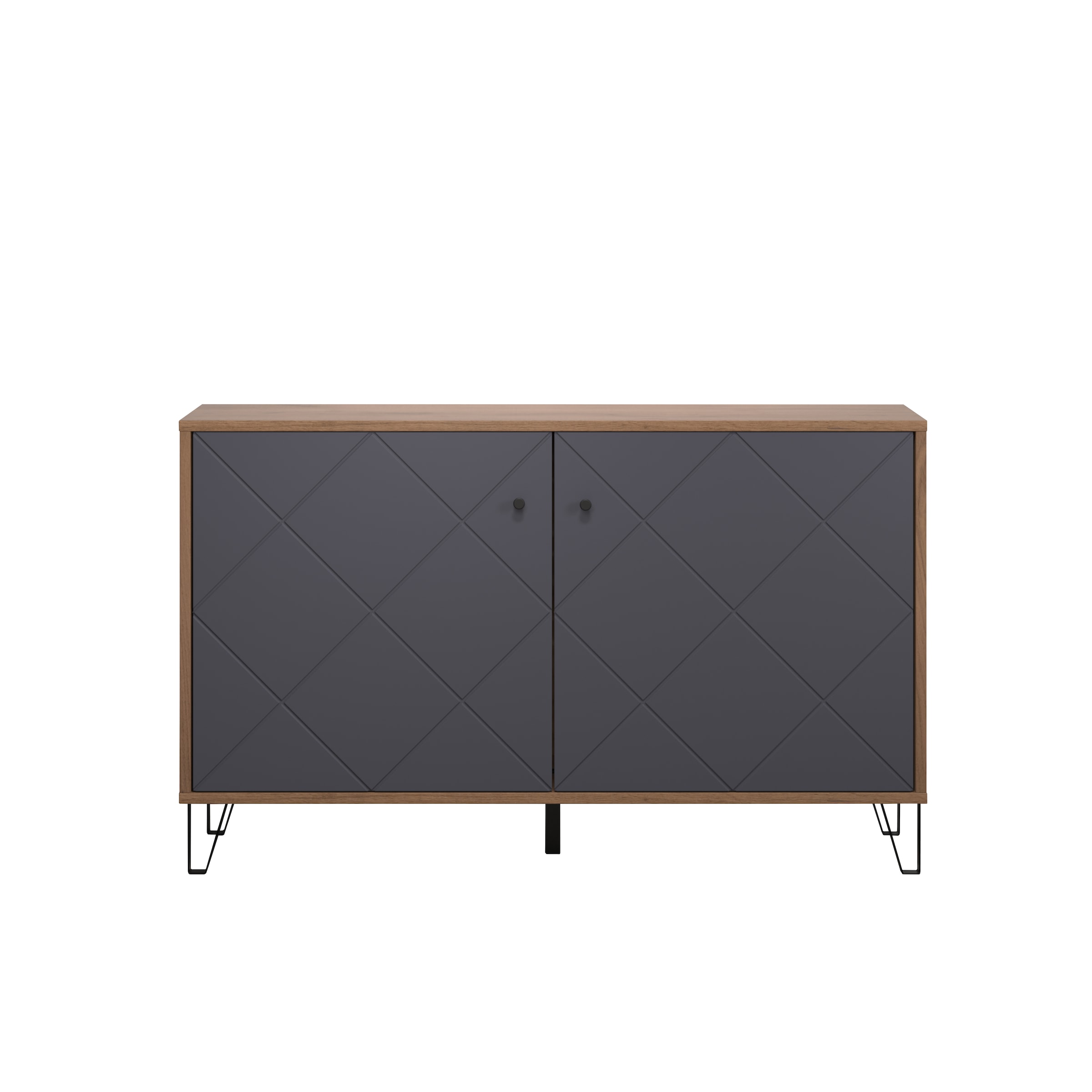Places of Style Sideboard »Molveno«, (1 St.), aussergewöhnliches Design mit strukturierten Fronten, Soft-Close