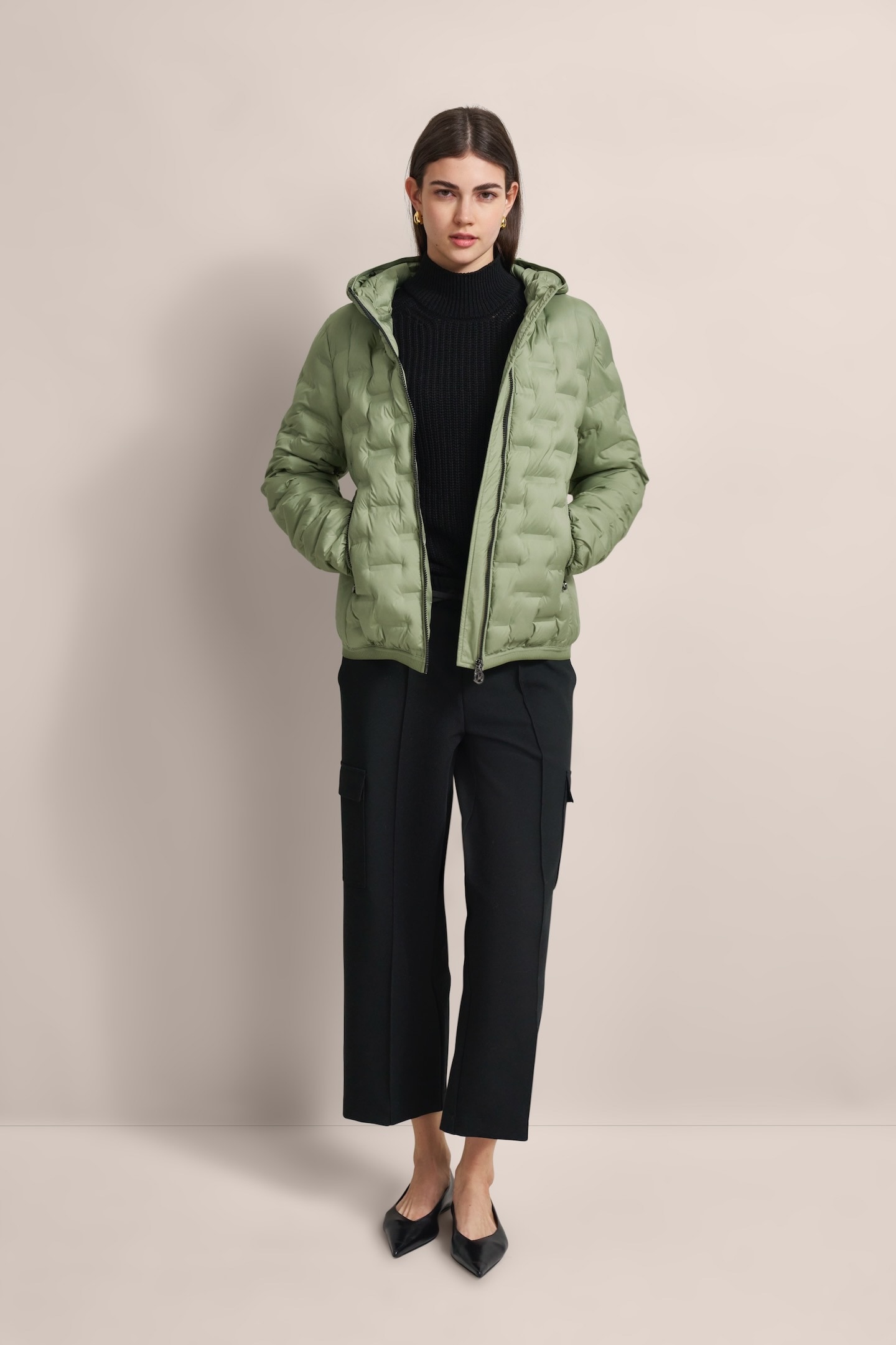 bugatti Blouson, mit Kapuze, aus recycelten Materialien
