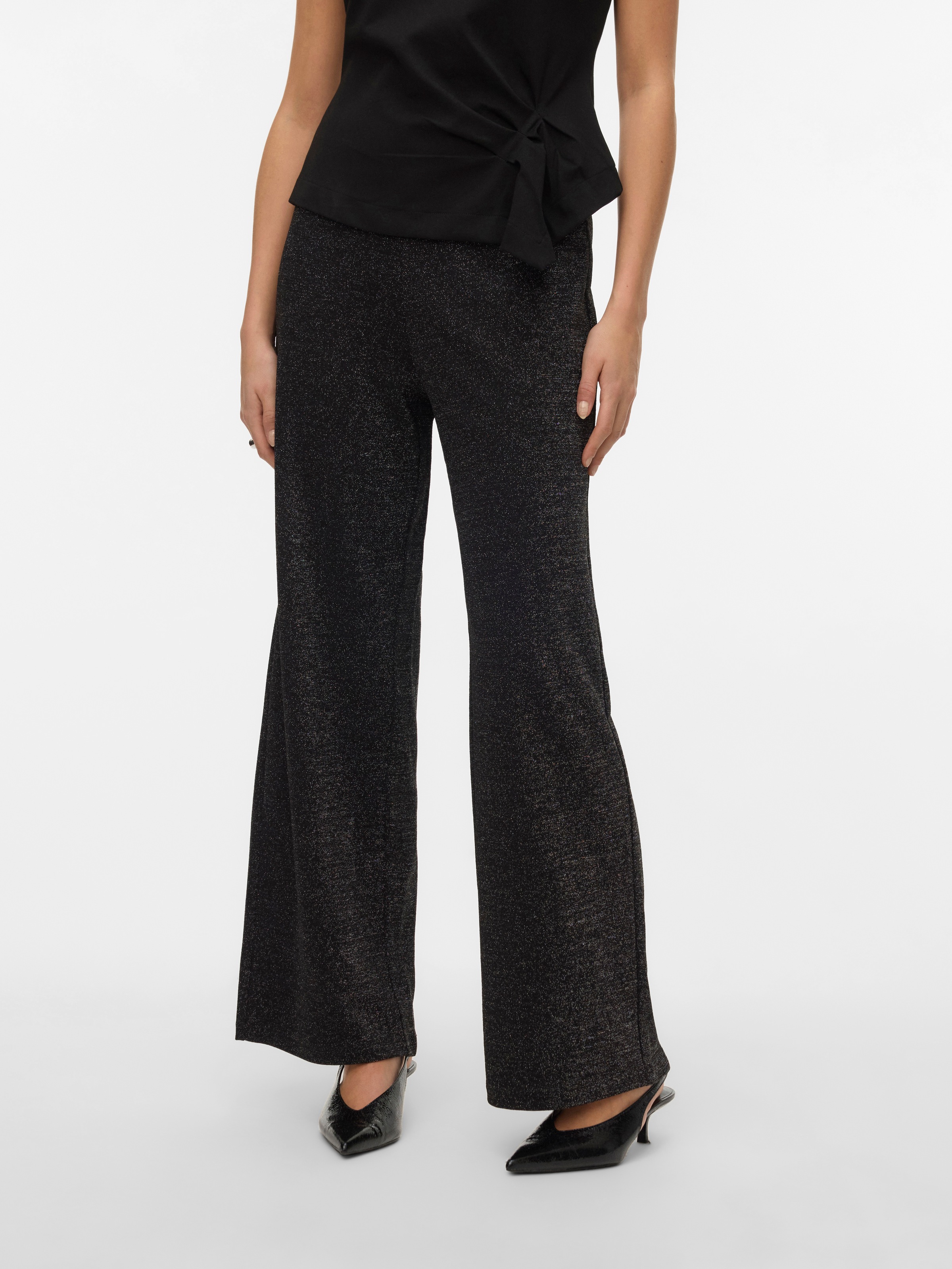 Vero Moda Schlupfhose »VMBERLIN MW WIDE GLITTER PANT NOOS« Sommerhose