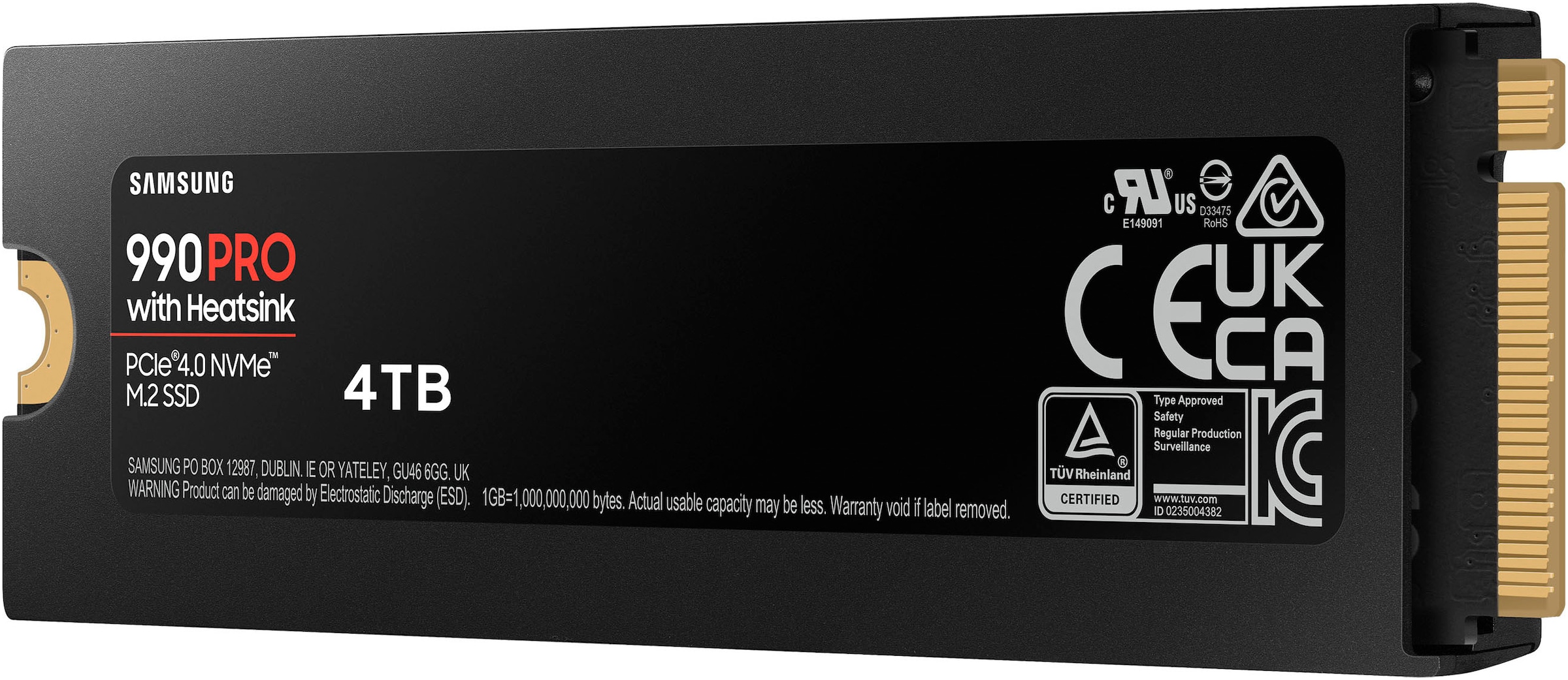 Samsung interne SSD »990 PRO Heatsink 4TB«, Anschluss PCI Express 4.0