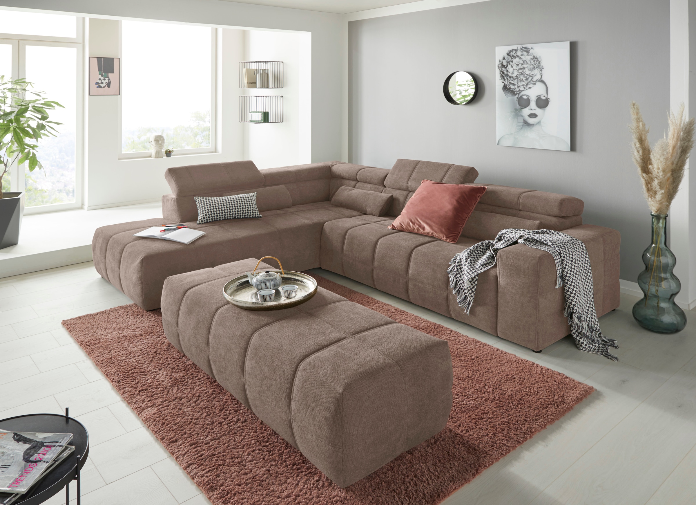 DOMO collection Hocker »Brandon«, grosse Ausführung passend zu "Brandon"