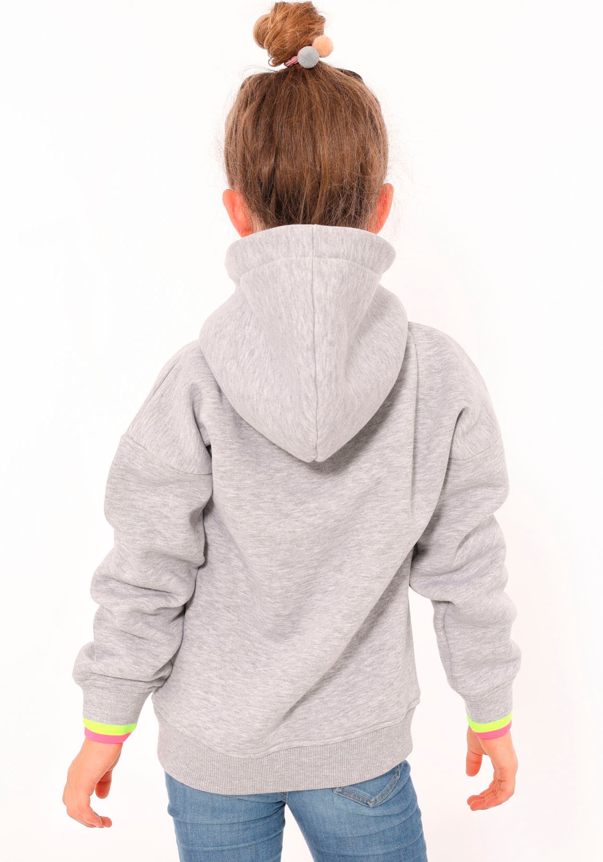 Zwillingsherz Hoodie »"Optimism"KIDS«, mit Smiley, buntem Schriftzug und Details in Neonfarben