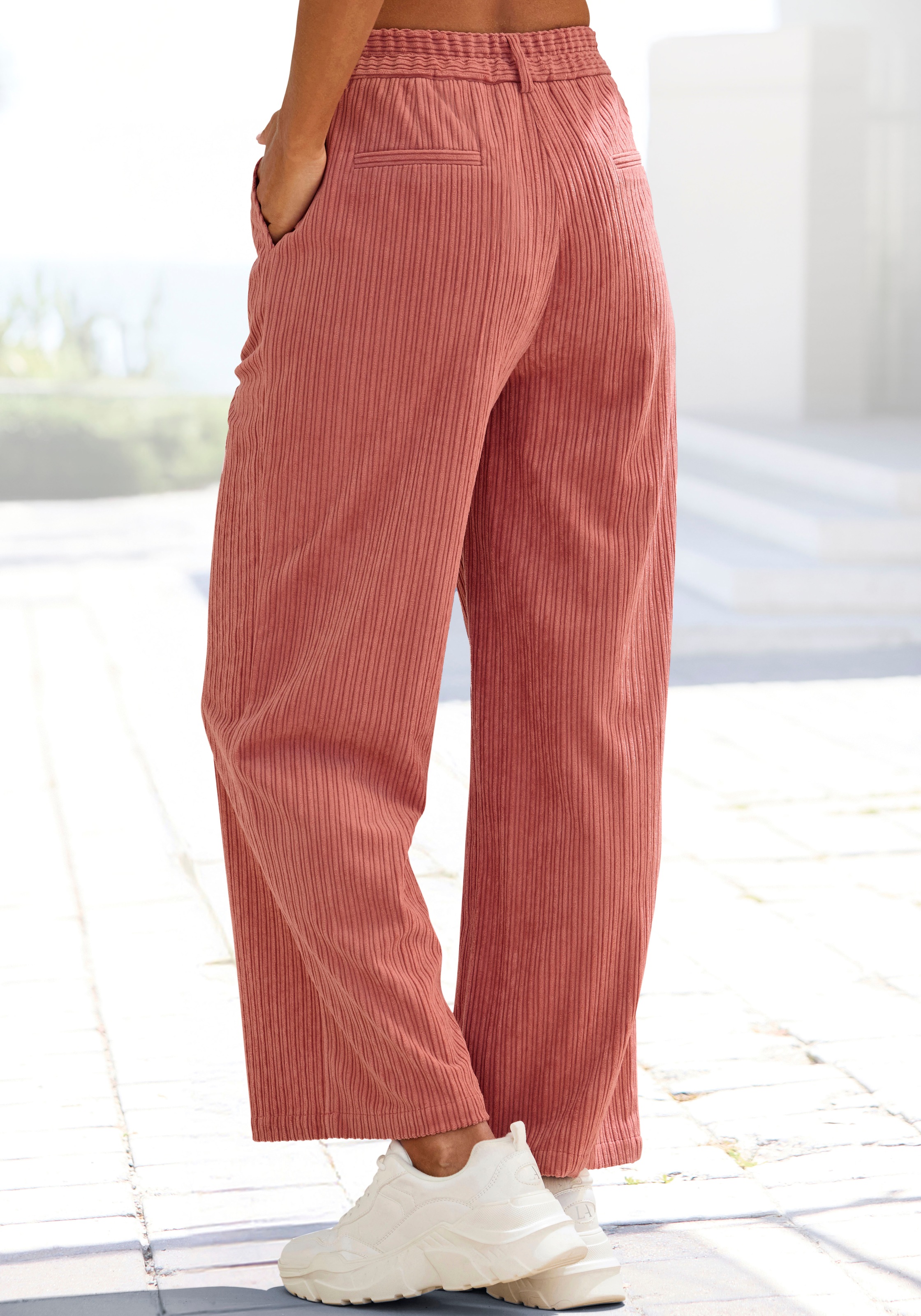 Buffalo Culotte "aus Cord mit weitem Bein" 7/8 Länge, lässige Sommerhose