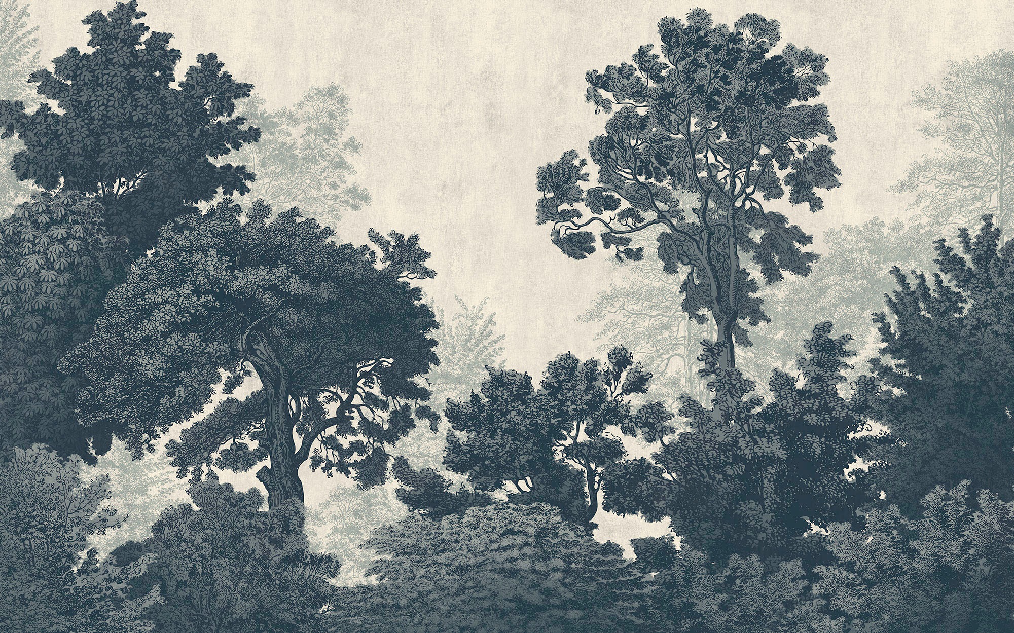 Komar Fototapete "Digitaldruck Vlies - Unfading Trees - Größe 400 x 250 cm" bedruckt glatt Wohnzimmer, Schlafzimmer