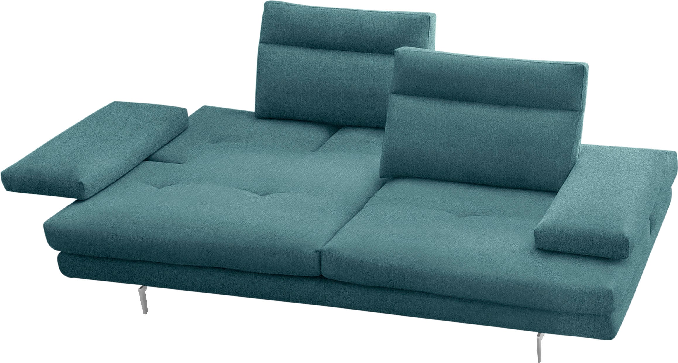 CALIA ITALIA 3,5-Sitzer »Toby Wing, italienisches Designsofa mit erstklassigem Sitzkomfort«, inklusive Sitztiefenverstellung, Füsse in Chrom glänzend