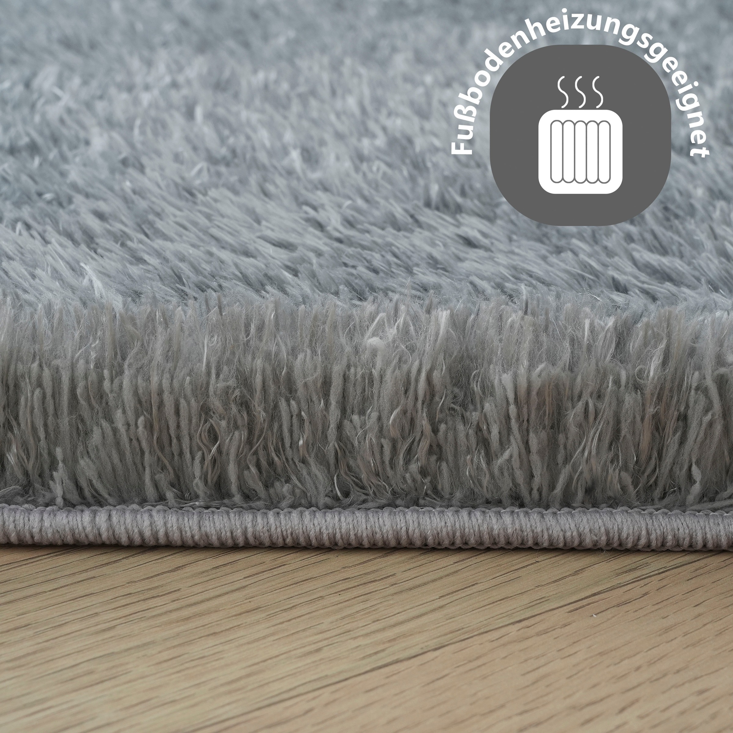 my home Hochflor-Teppich »Micro Shaggy, aus weicher Mikrofaser«, rechteckig, 53 mm Höhe, weich, flauschig, Uni-Farben, Wohnzimmer, Schlafzimmer, Kinderzimmer