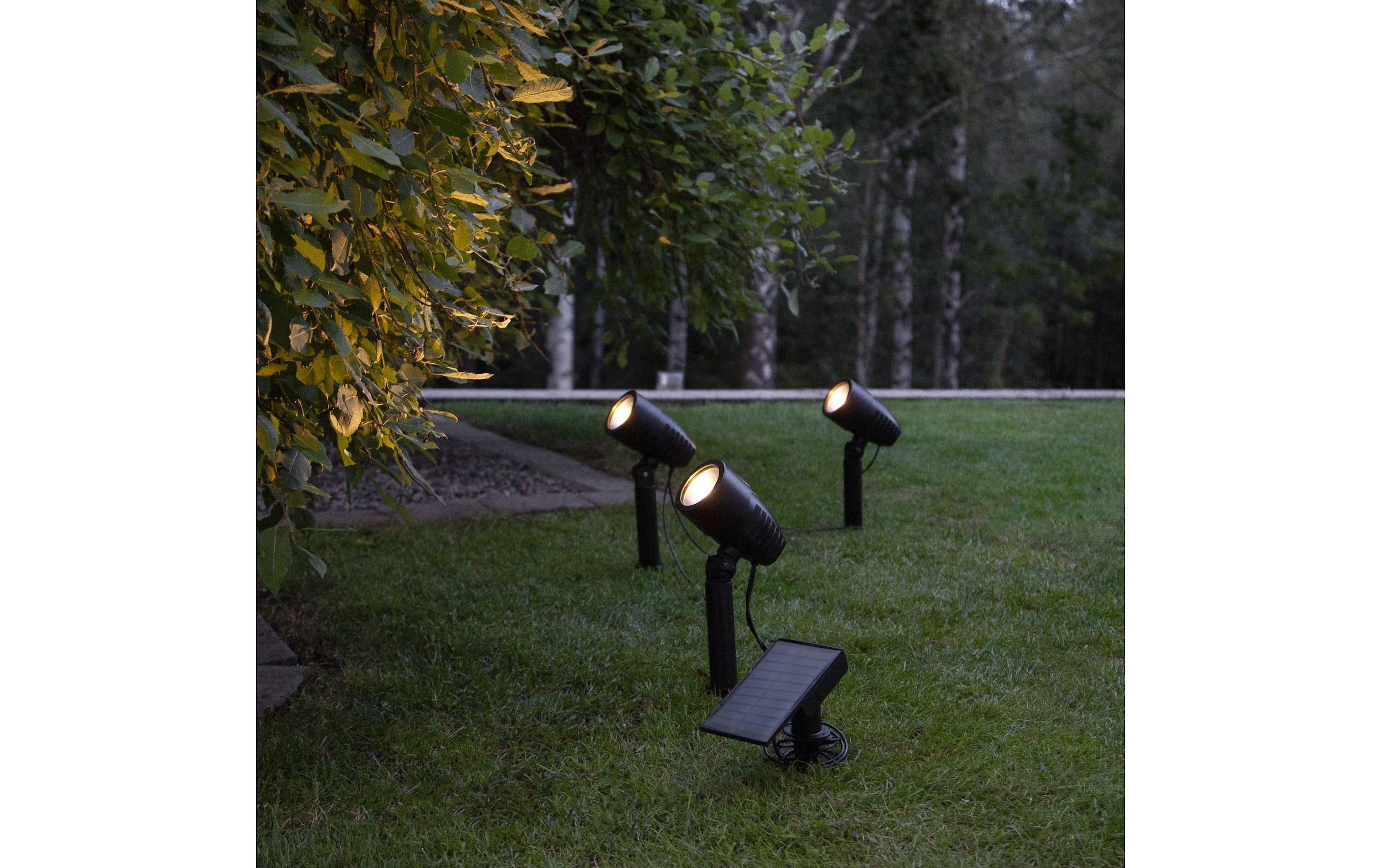 STAR TRADING LED Gartenleuchte »Star Trading Solar Spotlight Powerspot x 3«