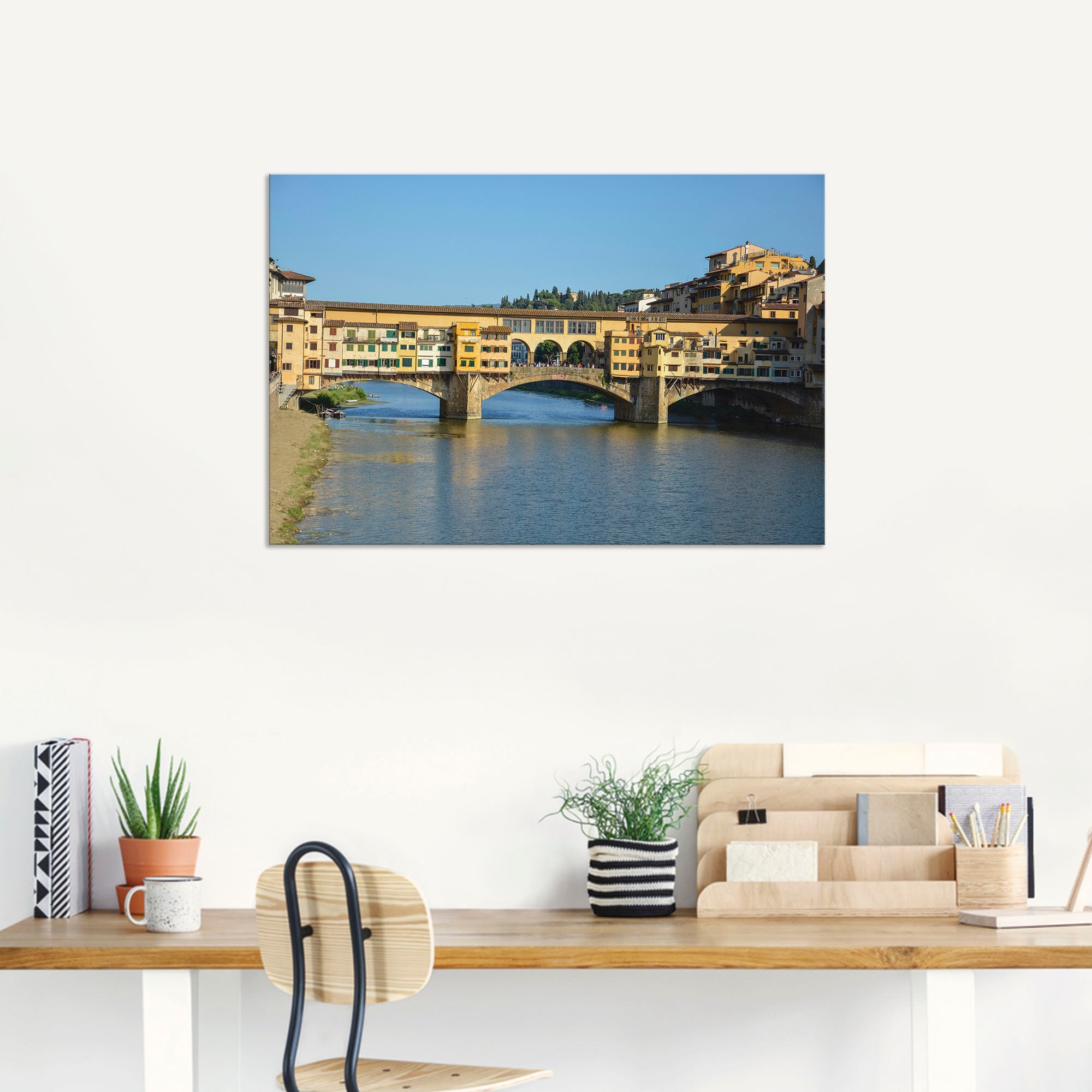 Artland Wandbild »Brücke Ponte Vecchio in Florenz«, Florenz, (1 St.), als Alubild, Leinwandbild, Wandaufkleber oder Poster in versch. Grössen