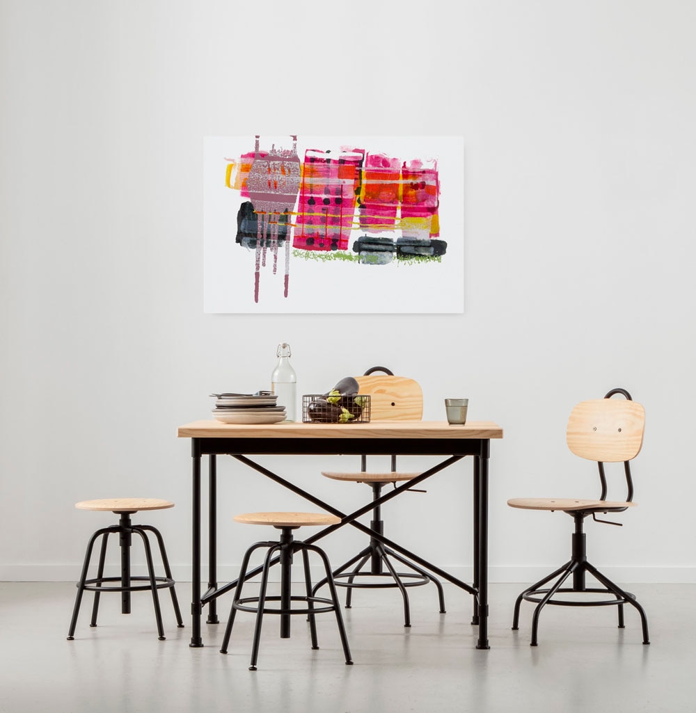 Komar Leinwandbild "Ruby Pink - Grösse 60 x 90 cm" Natur 1 Stk. tlg. Keilrahmenbild mi Echtholzrahmen