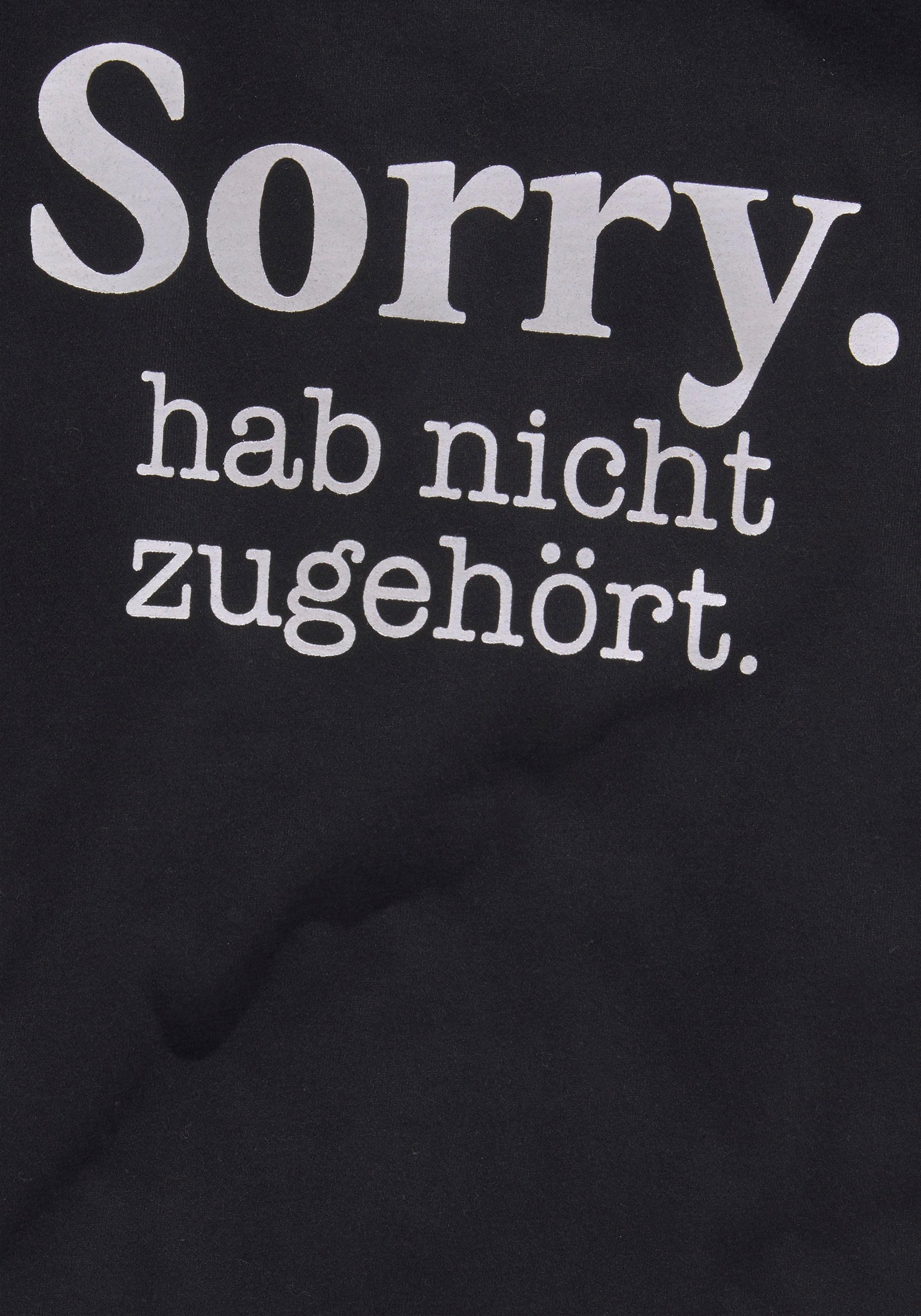 KIDSWORLD T-Shirt »Sorry. hab nicht zugehört.«, Kurzarm, bedruckt, Rundhalsausschnitt, aus Baumwolle