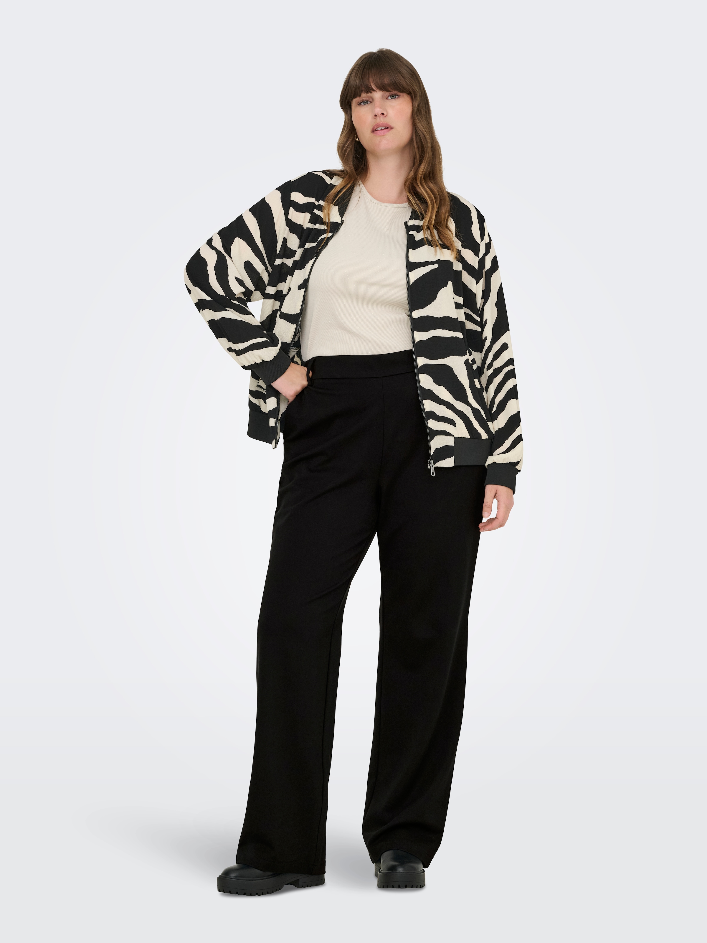 ONLY CARMAKOMA Anzughose »CARGOLDTRASH LIFE MW STRAIGHT PANT NOOS«