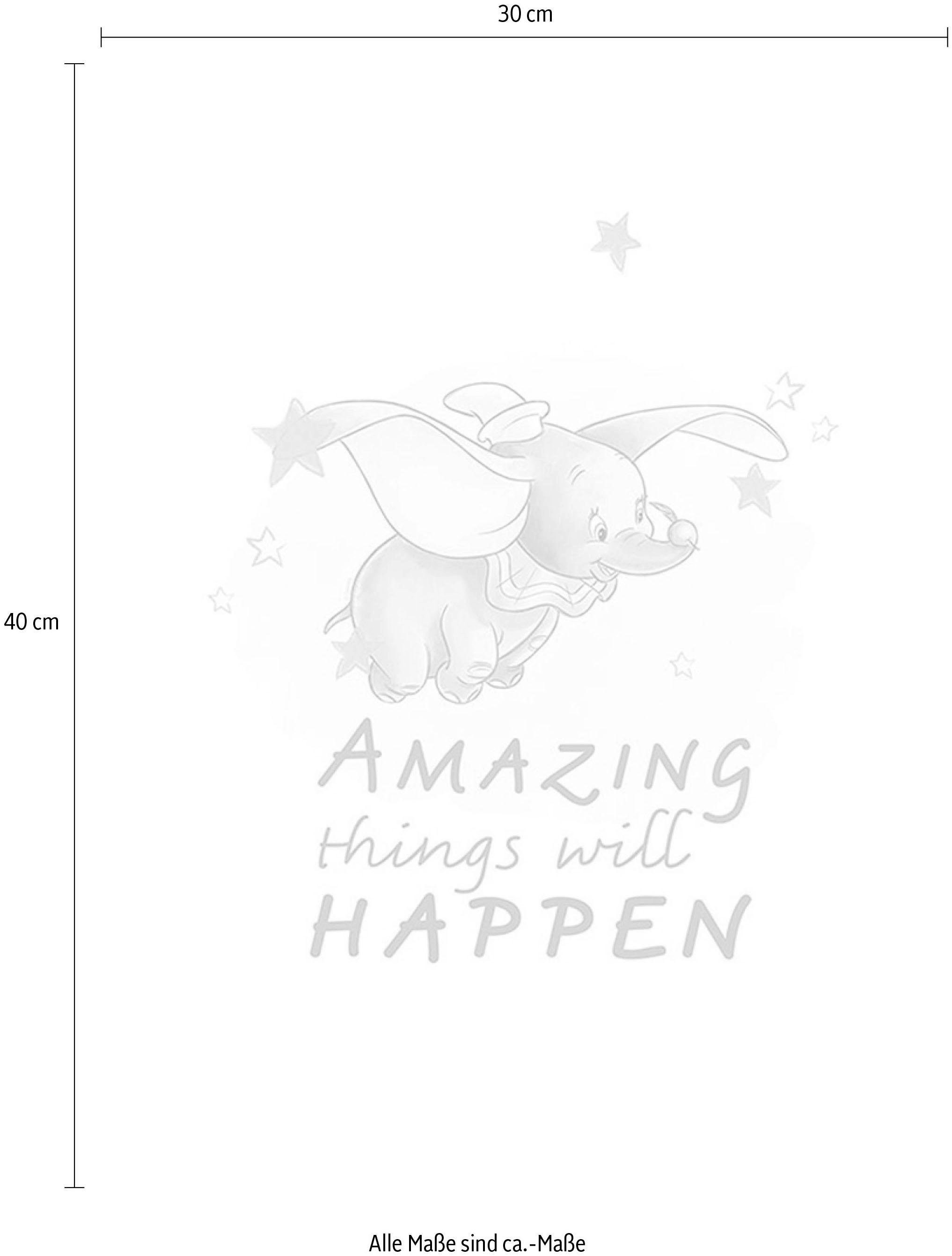 Komar Bild »Dumbo Amazing«, Disney, (1 St.), Wandbild zur Dekoration im Kinderzimmer - ohne Rahmen