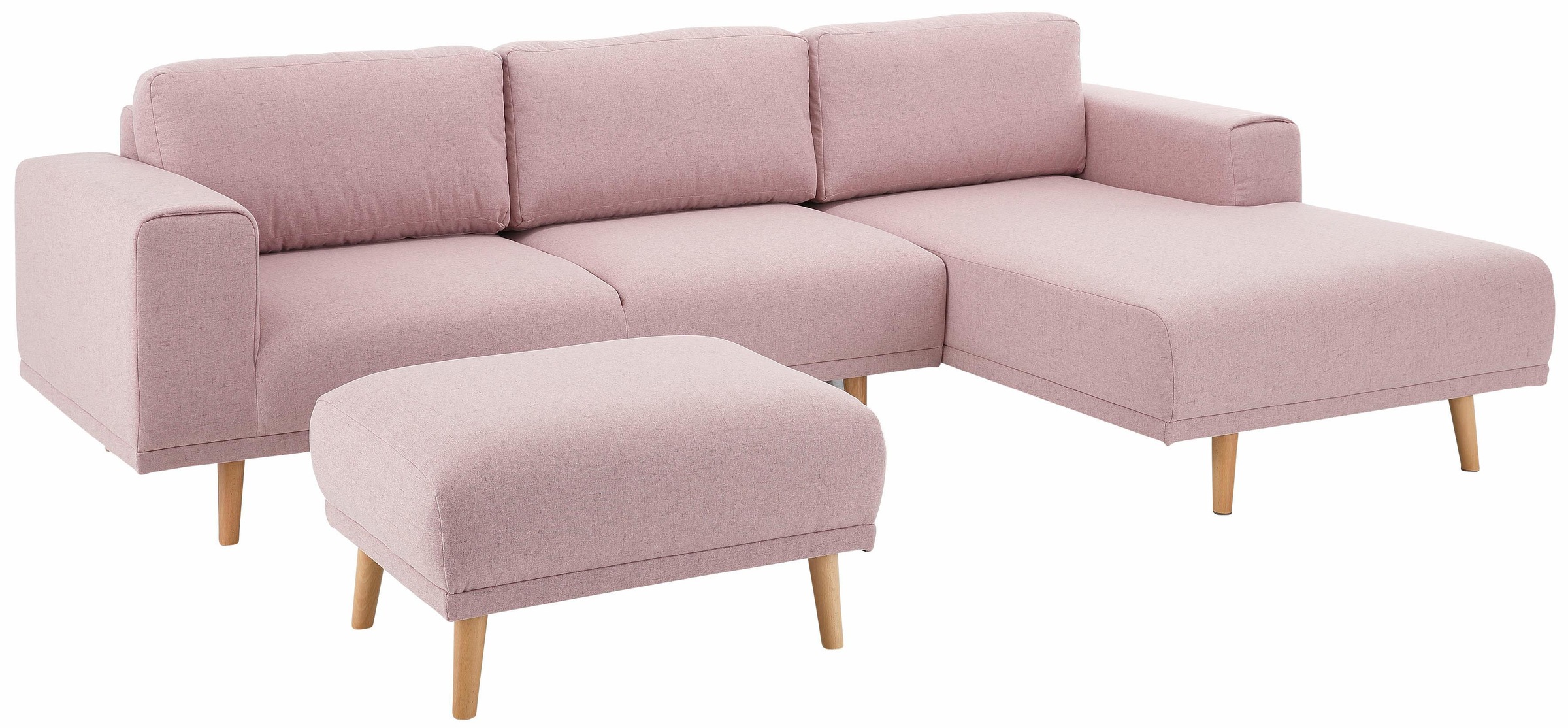 Home affaire Ecksofa »Lasse L-Form«, im scandinavischen Stil mit Holzfüssen