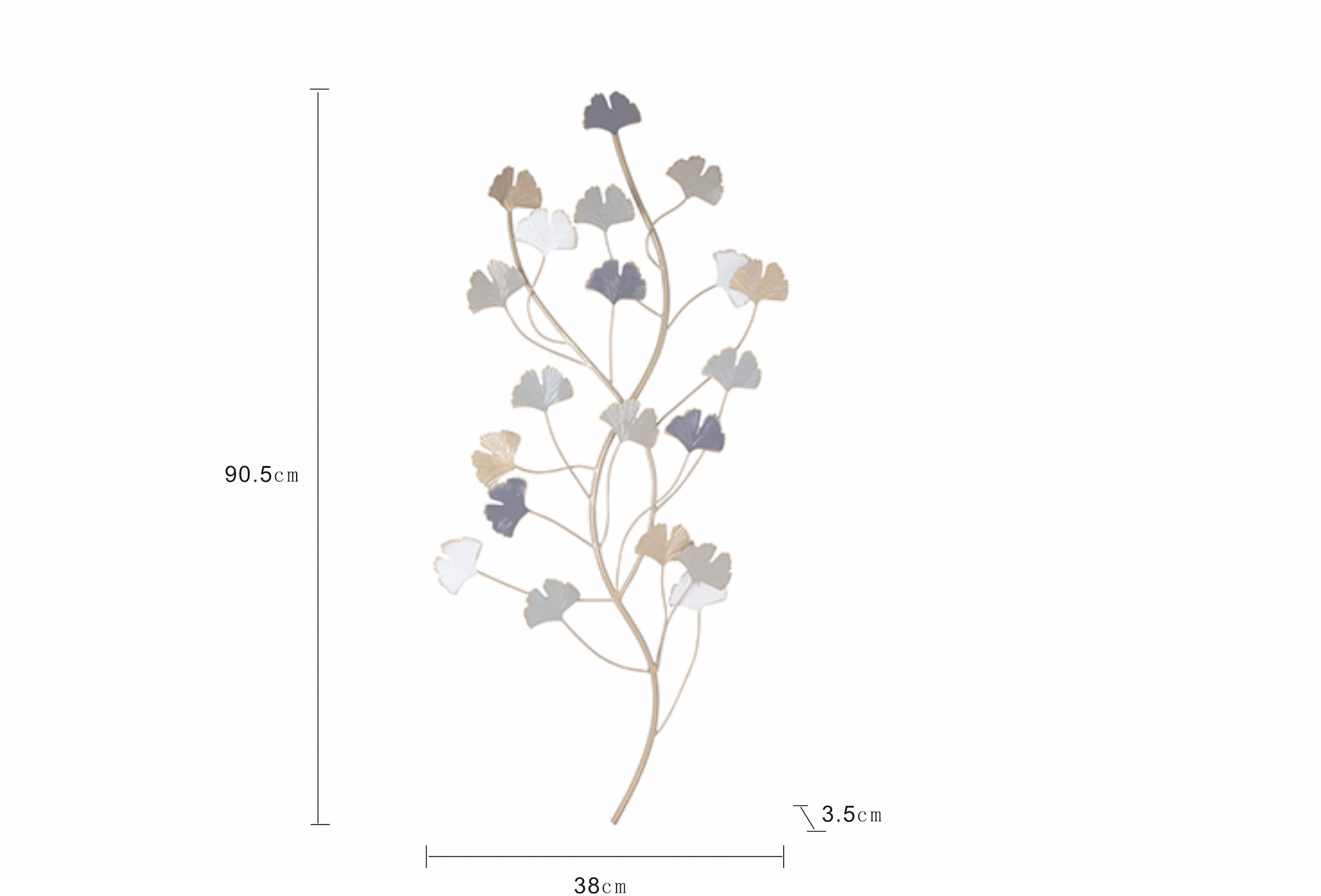 Home affaire Wanddekoobjekt »Gingko«, Wanddeko, aus Metall