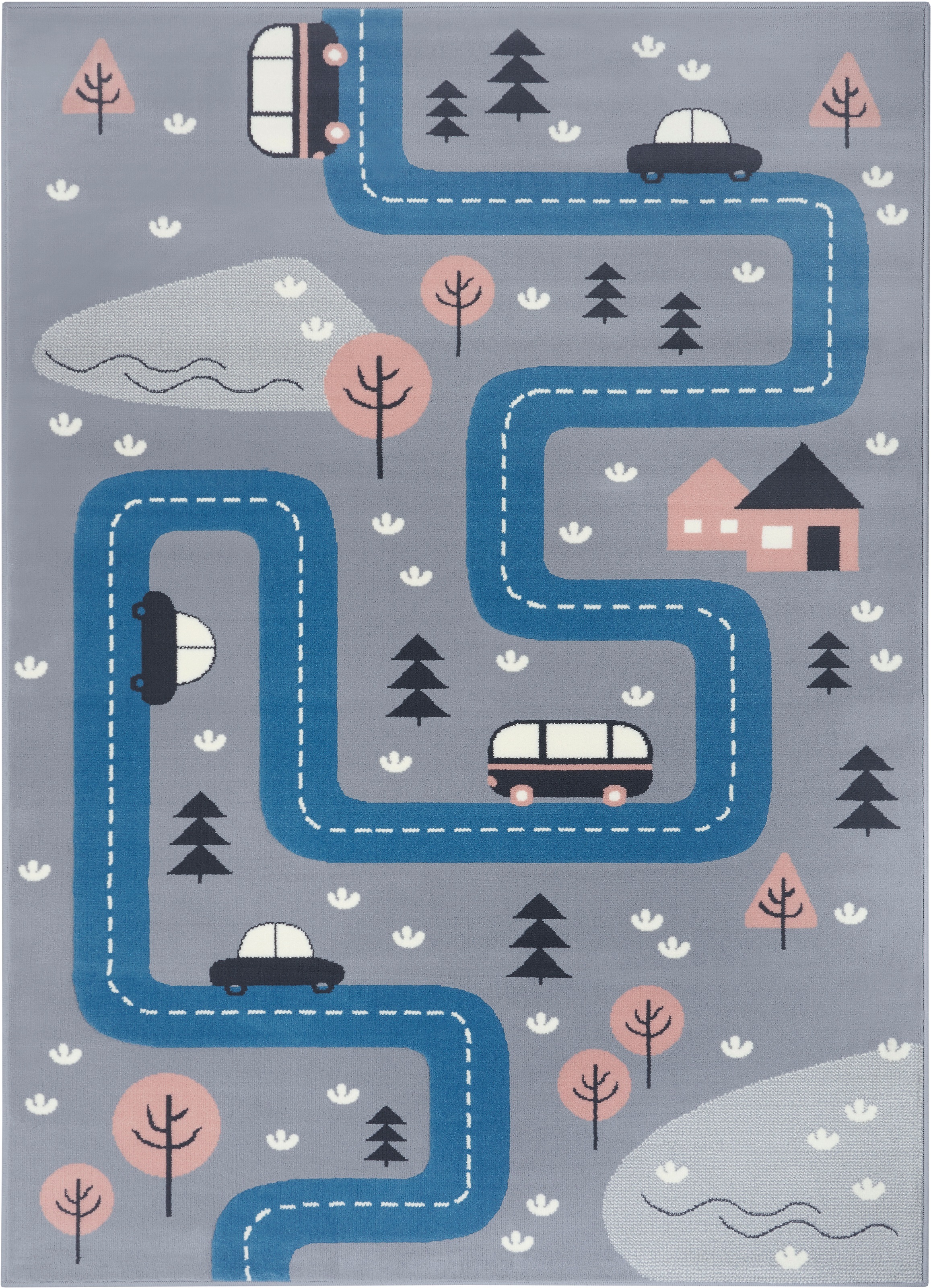 HANSE Home Kinderteppich »Dream Street«, rechteckig, 9 mm Höhe, Teppich, Spielteppich, Spielunterlage, Strasse, Kinderzimmer, Kurzflor