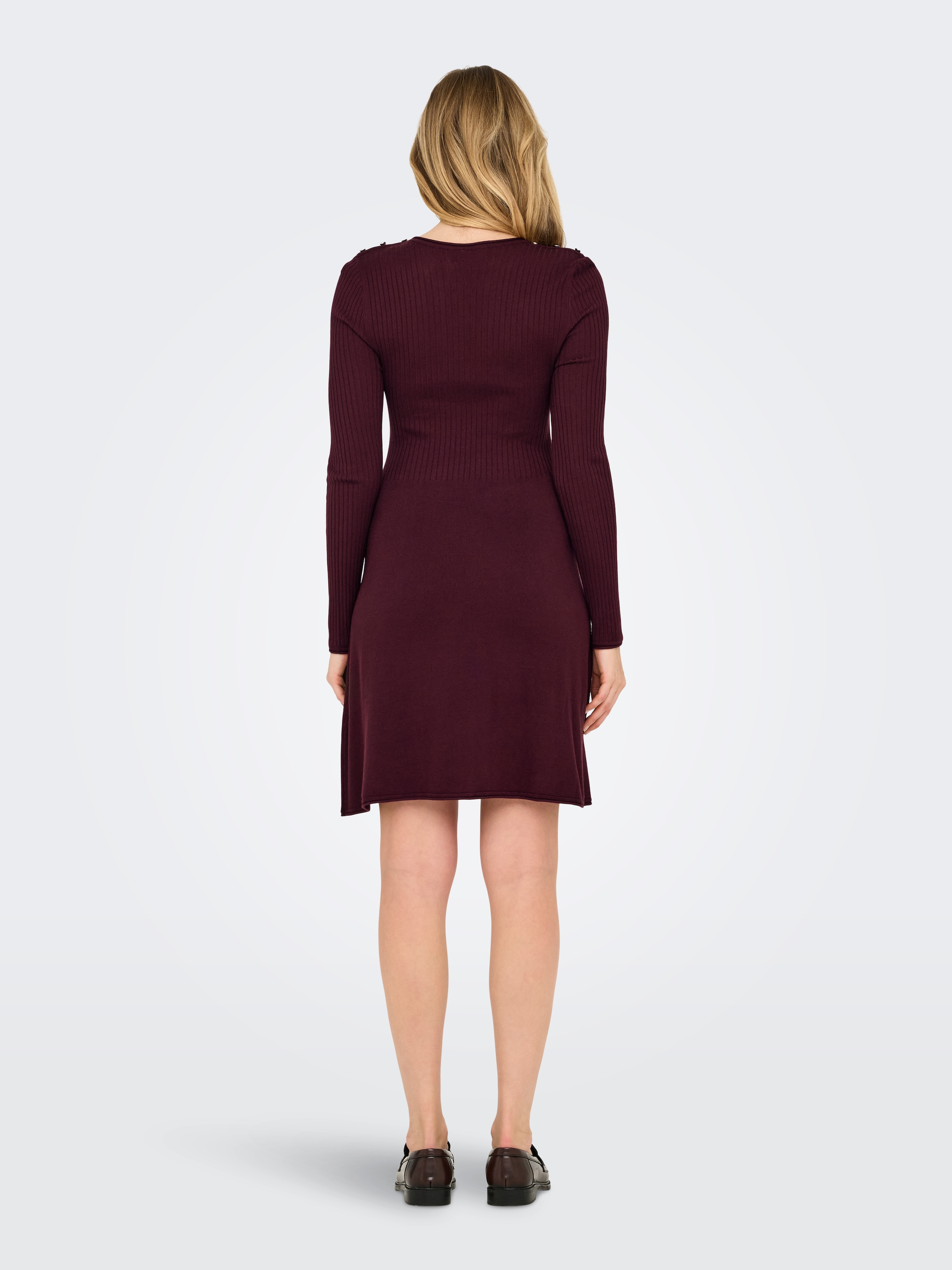 ONLY Midikleid »ONLMILA SL BUTTON O-NECK DRESS EX KNT«, Sommerkleid