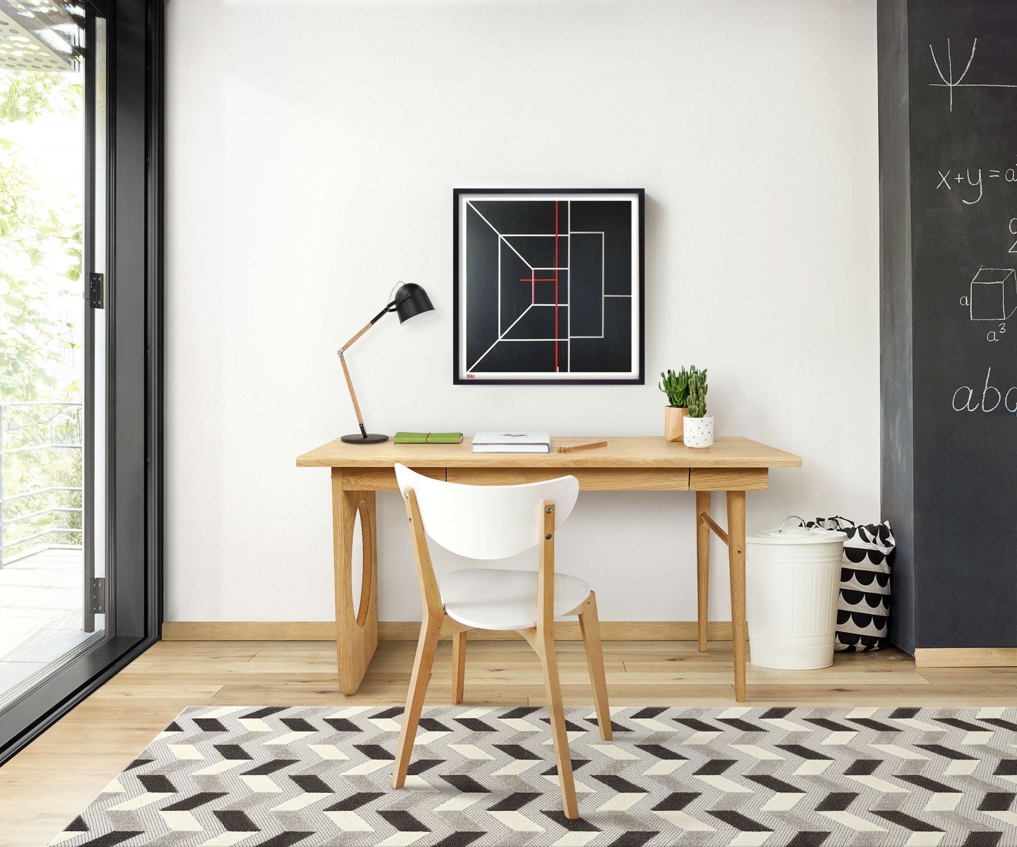 Woodman Schreibtisch »Bau«, besonderes Design, Breite 140 cm