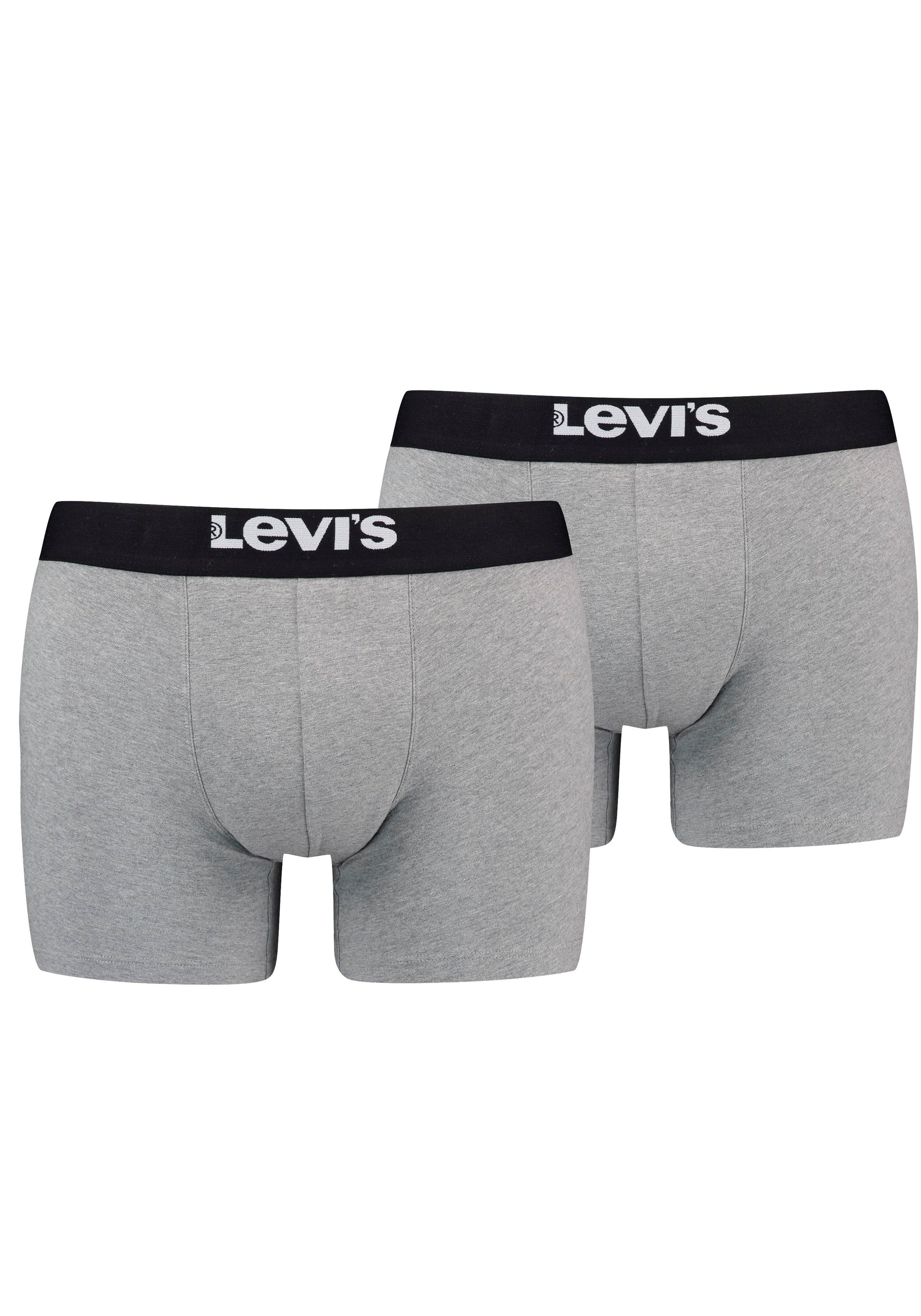 Levi's® Boxershorts »LEVIS MEN SLD BASC BOXER BRIEF ORG CO 2P« Packung, 2er Pack, mit breitem Logobund
