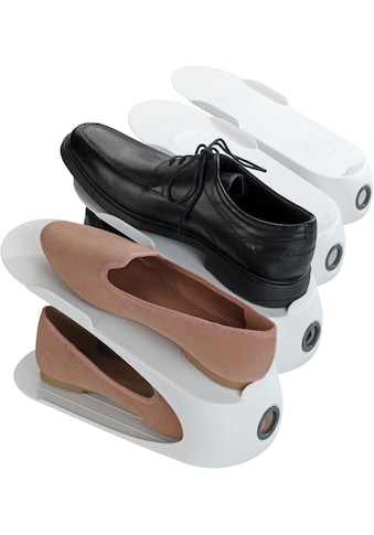WENKO Schuhstapler, (Set, 4 tlg.), 50 % mehr Platz im Schuhschrank, Kunststoff, 4-teilig kaufen