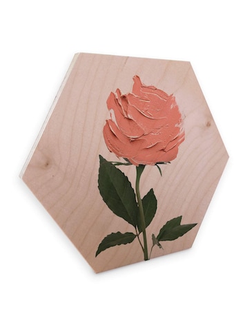 Holzbild »Geometrisches Holzbild Rosen«, (1 St.)