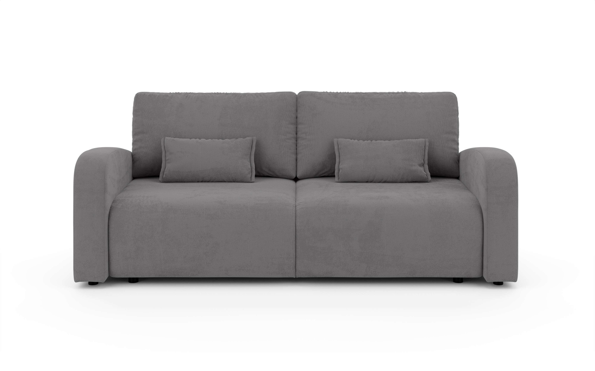 INOSIGN 3-Sitzer »JIGGS wahlweise Schlafsofa mit Bettkasten, Masse B/H/T: 228/96/110 cm«, Sofa mit Wellenunterfederung, enthält 2 Rückenkissen und 2 Zierkissen
