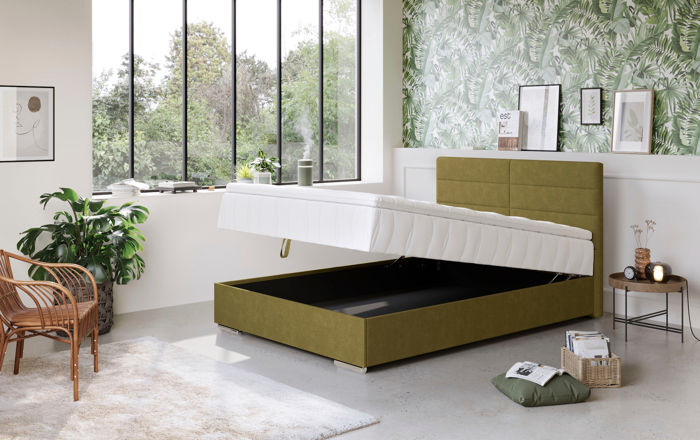 COTTA Boxbett »Tom«, mit Bettkasten, Topper und Zierkissen