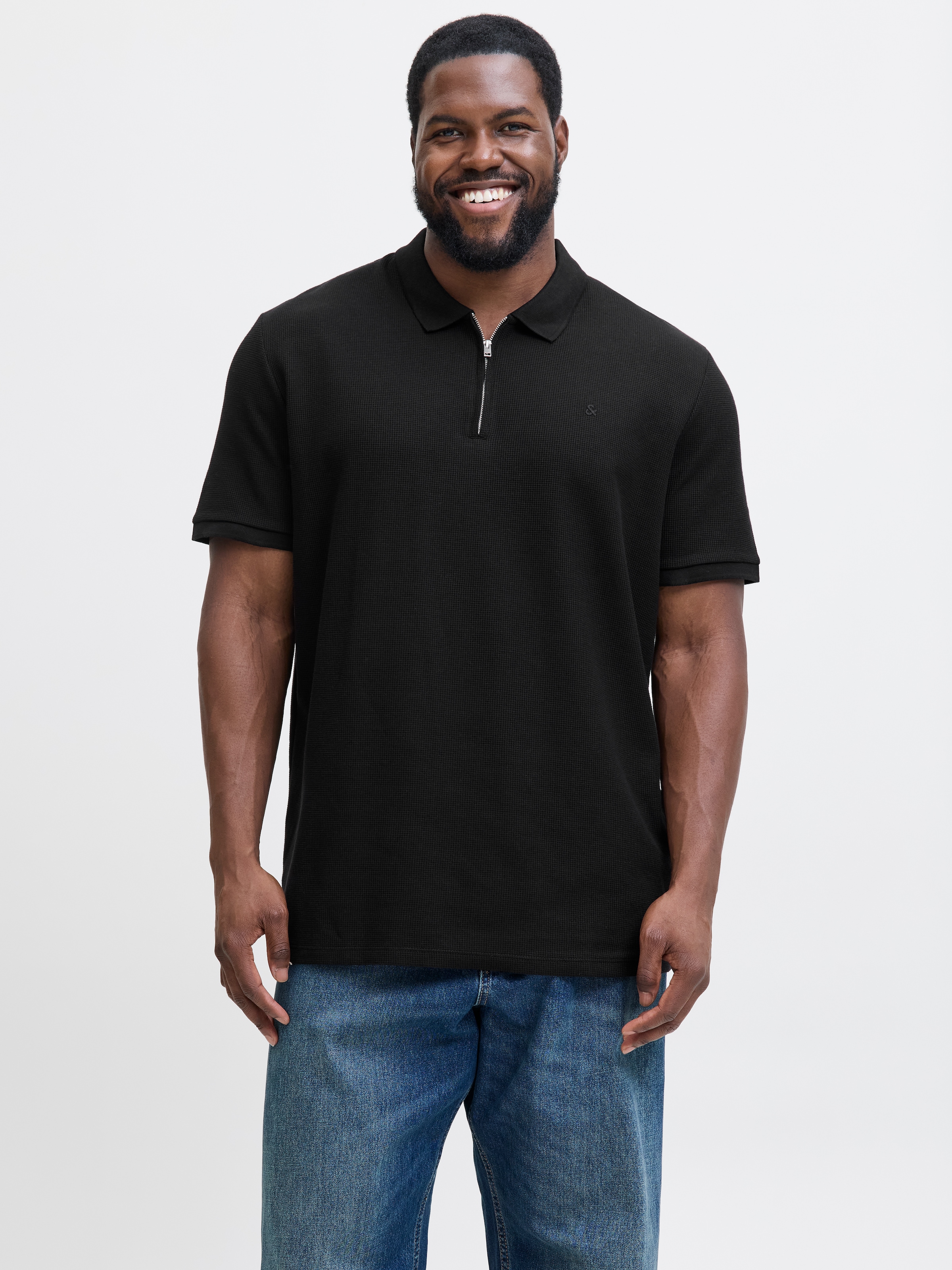 Jack & Jones PlusSize Poloshirt »JJEAUSTIN ZIP POLO SS NOOS PLS«