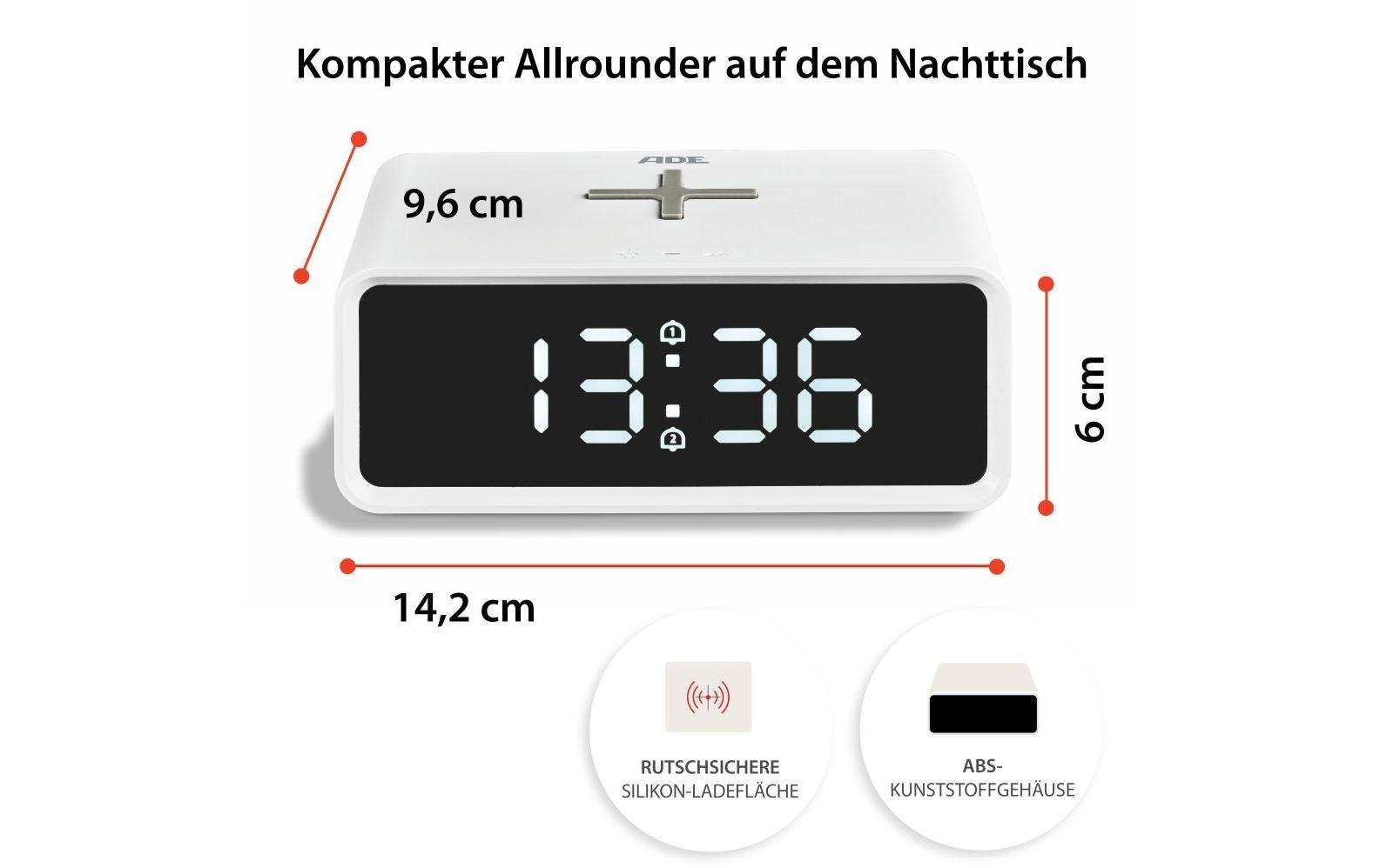 ADE Wecker »mit Temperaturanzeige«