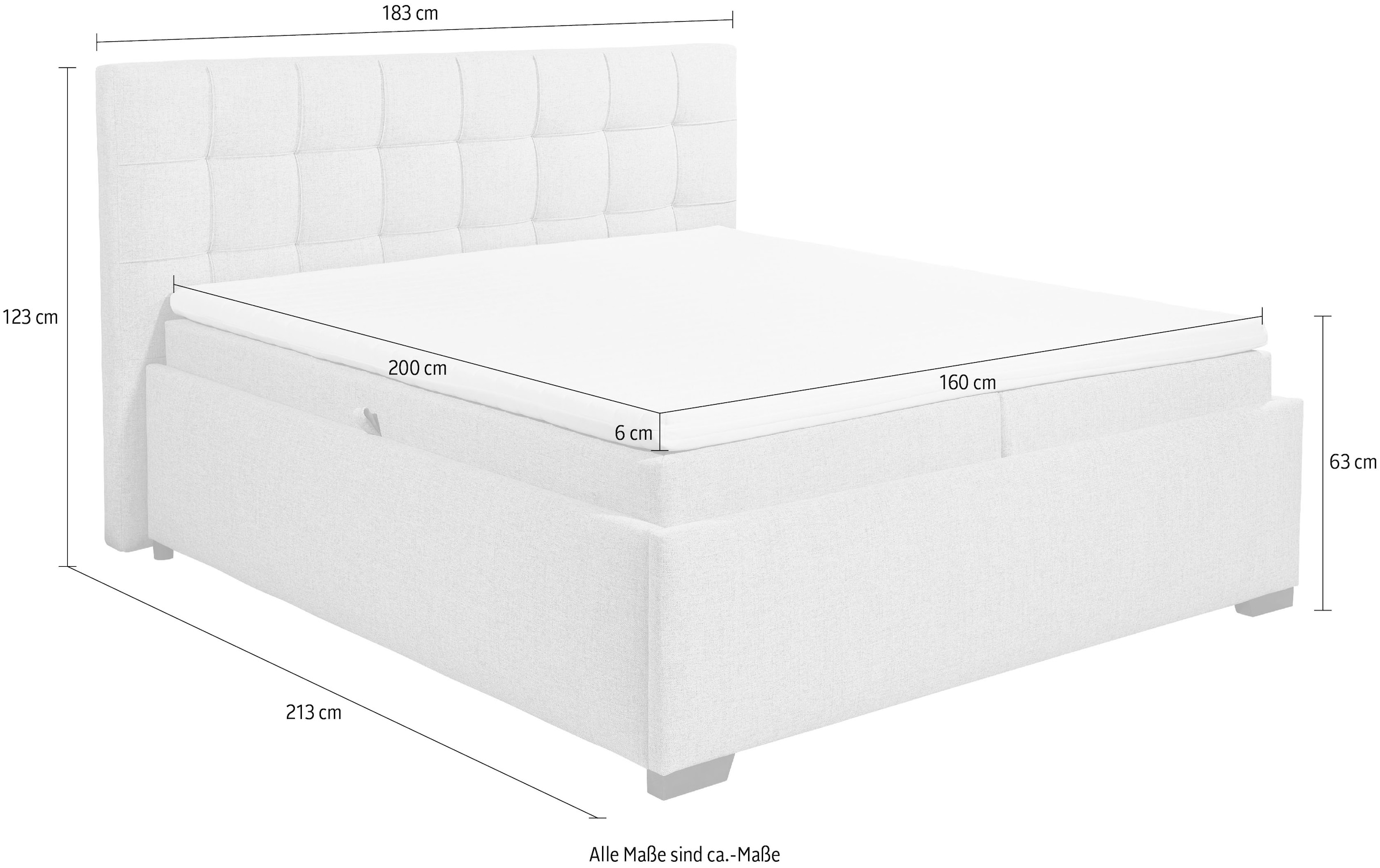 ED EXCITING DESIGN Boxbett »Artos«, inkl. zwei Bettkästen