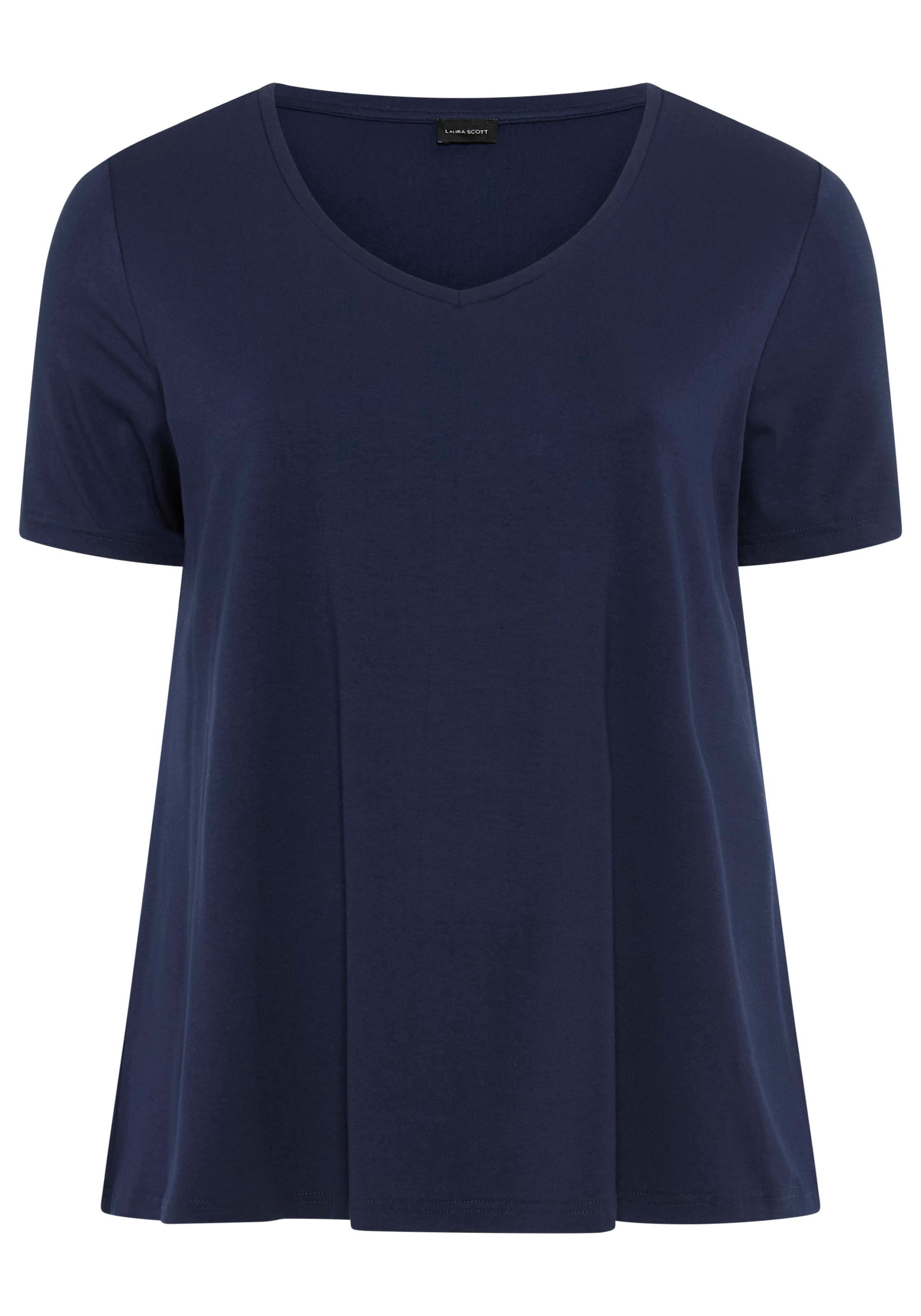 Laura Scott CURVE T-Shirt, mit V-Ausschnitt aus fliessender Viskose - GROSSE GRÖSSE
