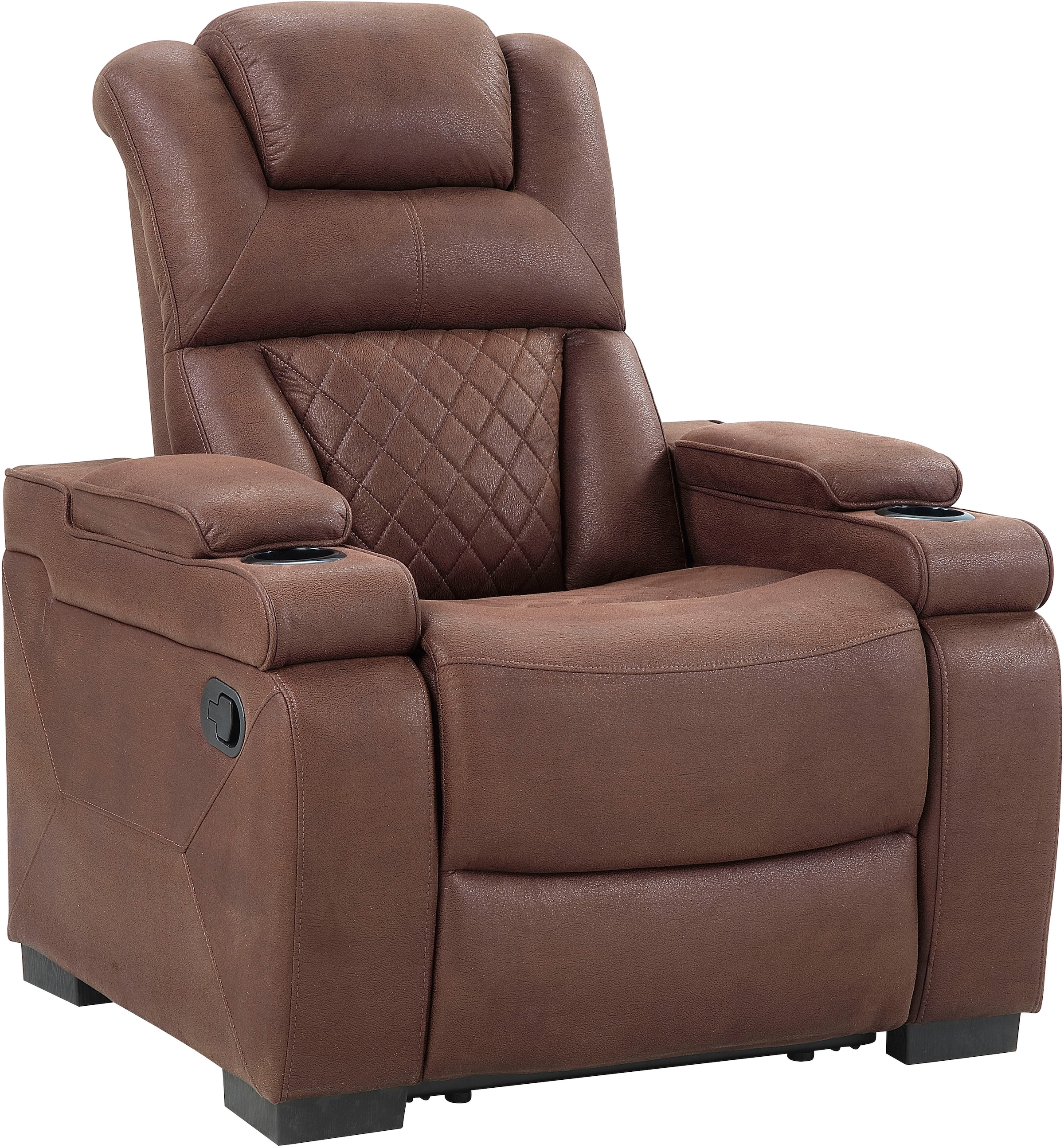 ATLANTIC home collection Relaxsessel »Faris«, Relaxfunktion, Getränkehalter und Staufach in Armlehnen