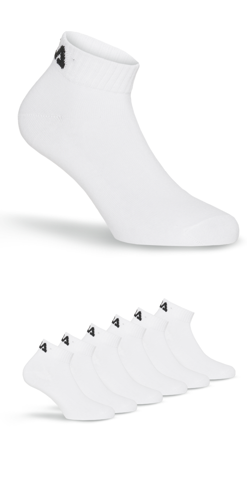 Fila Kurzsocken »UNISEX INVISIBLE PLAIN SOCKS« 6 Paar tlg. Baumwollmischung, Rippenbündchen, flache Zehennaht