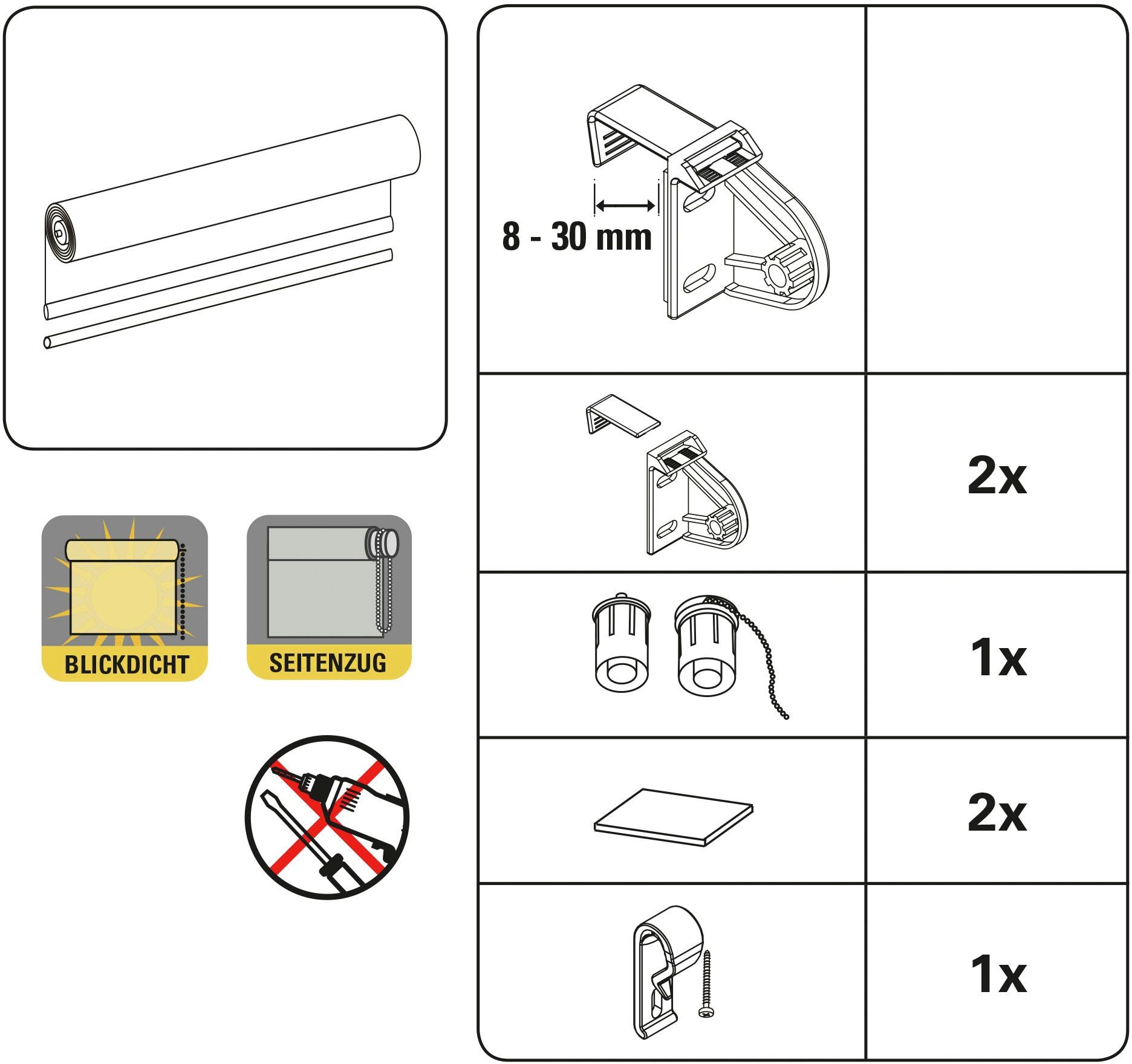 GARDINIA Seitenzugrollo, Lichtschutz, freihängend, Easyfix Tageslicht Rollo  Digiprint Dekor online bestellen | Jelmoli-Versand