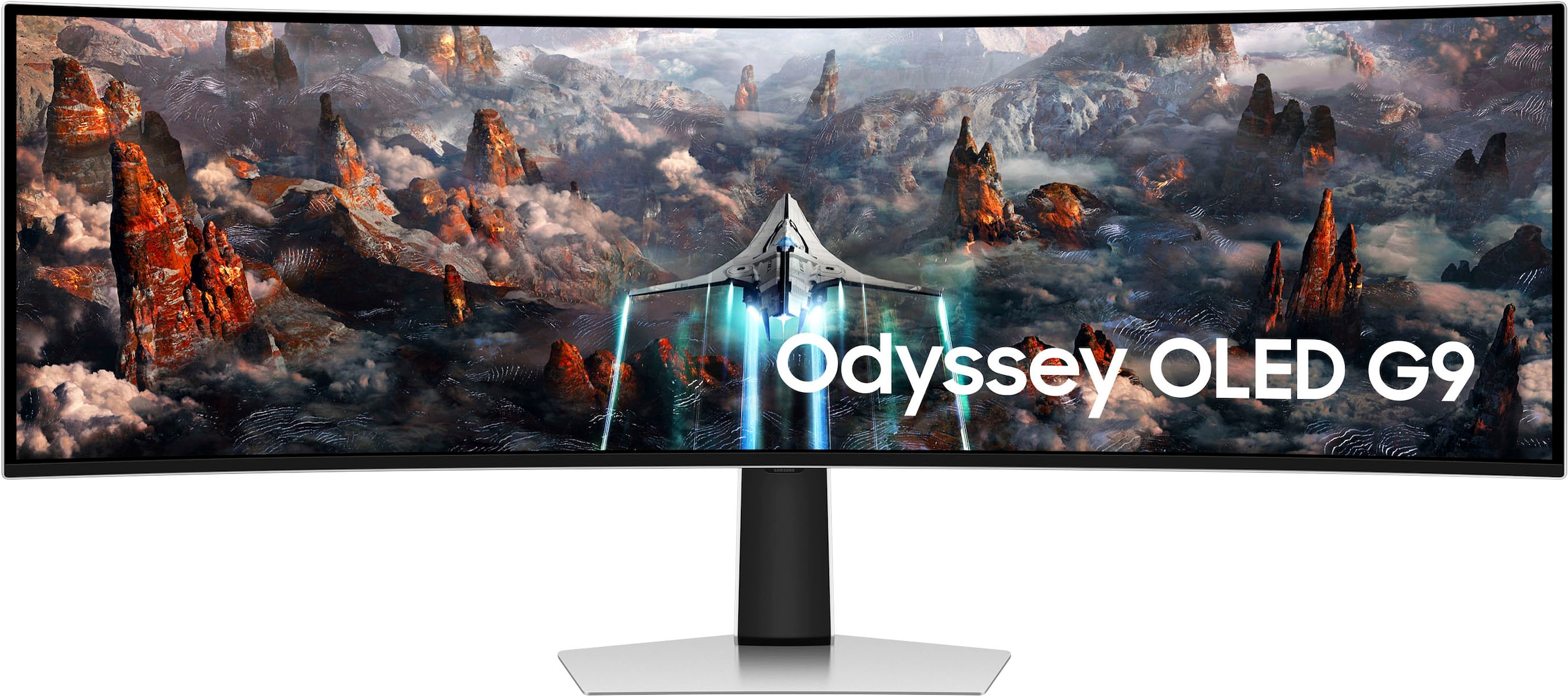 Samsung Curved-Gaming-OLED-Monitor »Odyssey OLED G9 S49CG934SU«, 124 cm/49 Zoll, 5120 x 1440 px, Quad HD, 0,03 ms Reaktionszeit, 240 Hz, 0.03ms (G/G)