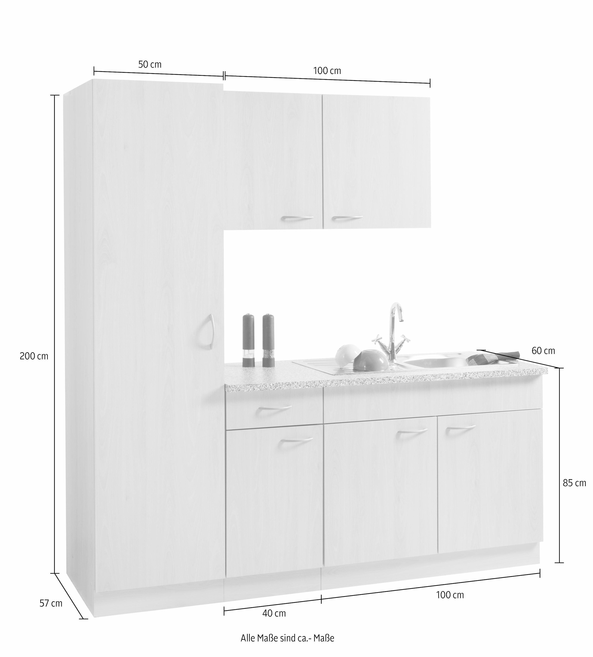 Breite Küchen im cm Jelmoli-Online ohne Shop ❤ »Kiel«, 190 wiho E-Geräte, 60 ordern Tiefe cm, Küche