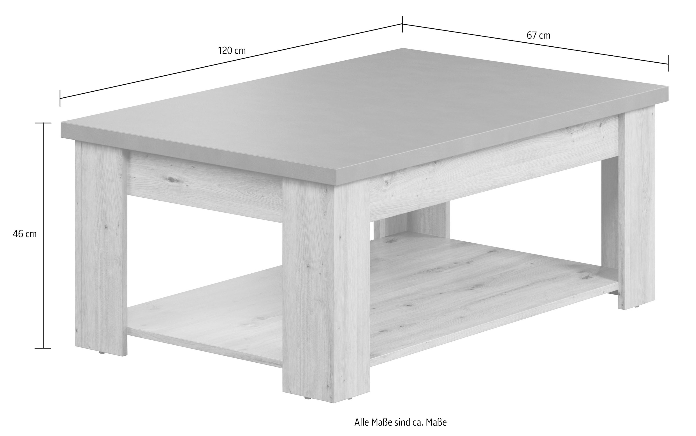 cm, Tisch online (1 »Ambres«, Home Couchtisch Sofa (BxHxT): Jelmoli-Versand | Masse 120x46x67 St.), rechteckig, affaire bestellen braun matt,