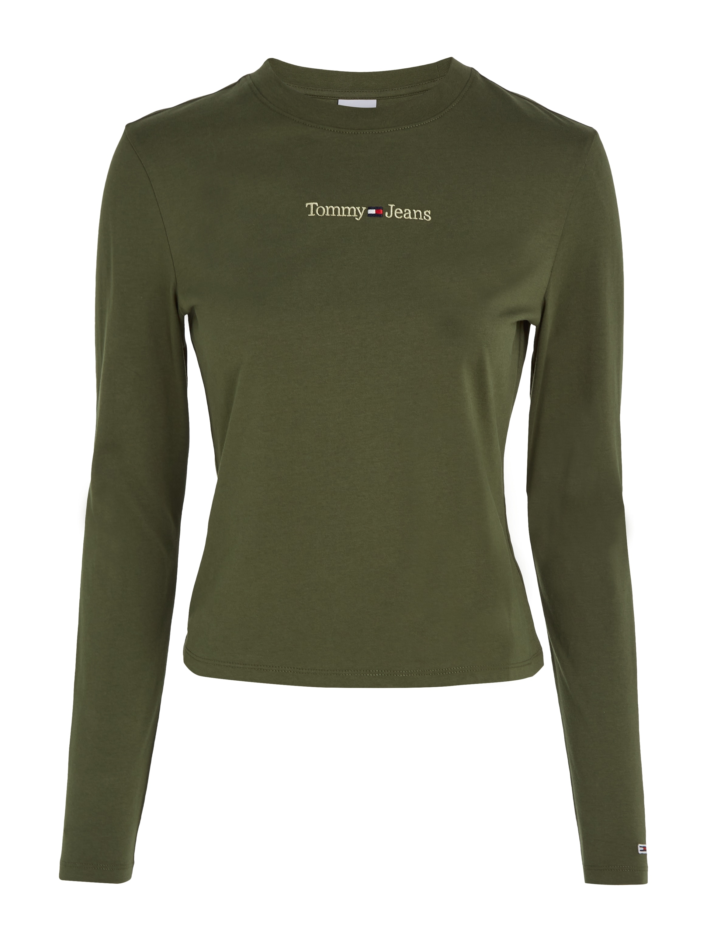Jeans shoppen Langarmshirt mit LINEAR online SERIF Logo-Schriftzug Tommy BBY Jeans Tommy LS«, »TJW Linear GOLD | Jelmoli-Versand