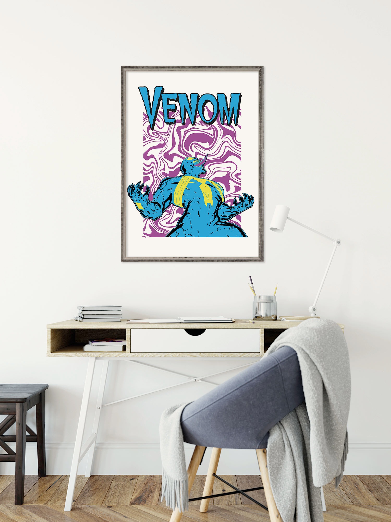 Komar Wandbild "Marvel Venom Colourful Scream" Disney Set, 1 Stk. tlg. 40 x 50 cm (Breite x Höhe) - Kinderzimmer, Dekoration