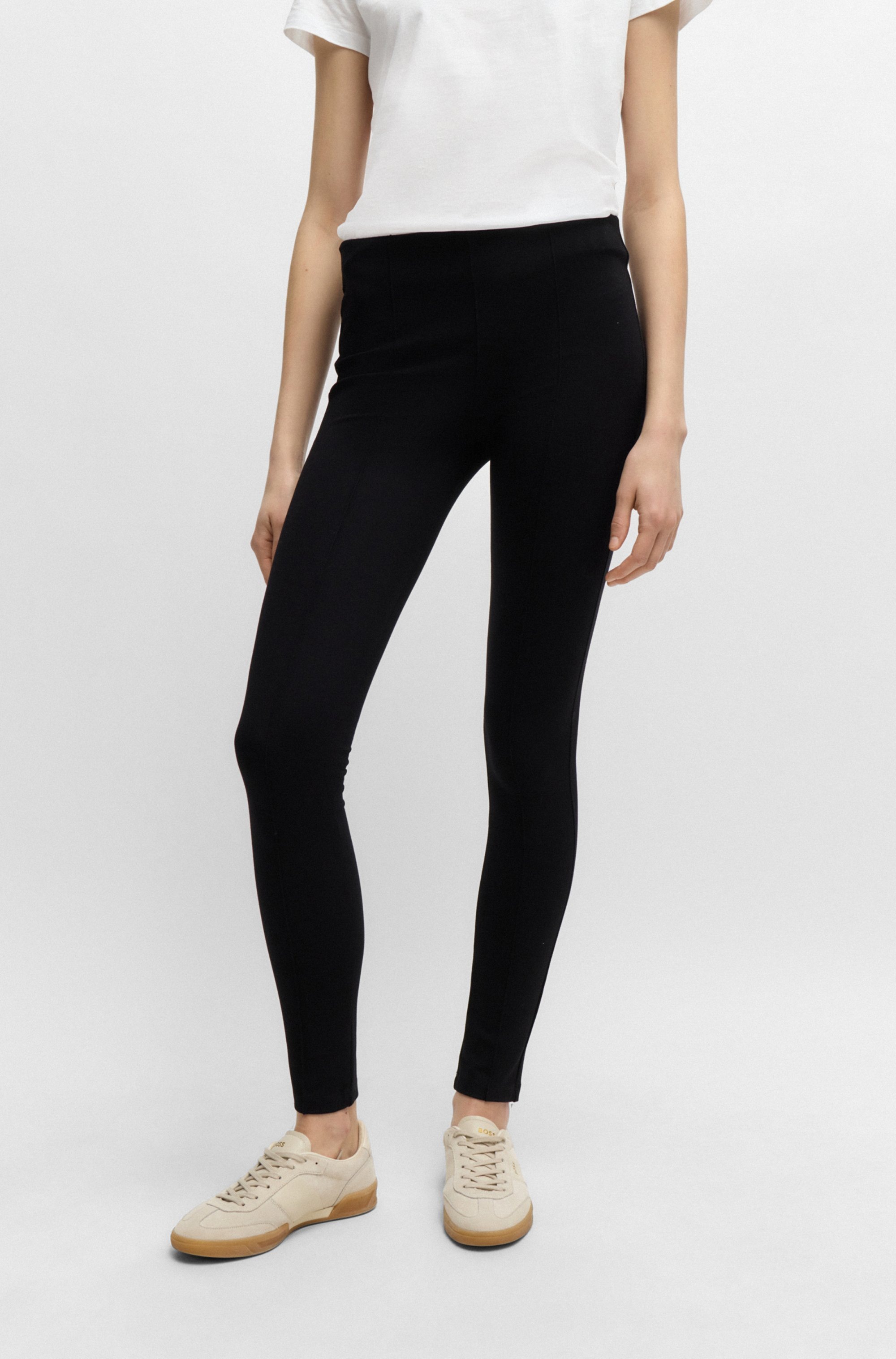 BOSS ORANGE Leggings »Estretch Premium Damenmode« Naht-Details auf der Vorderseite