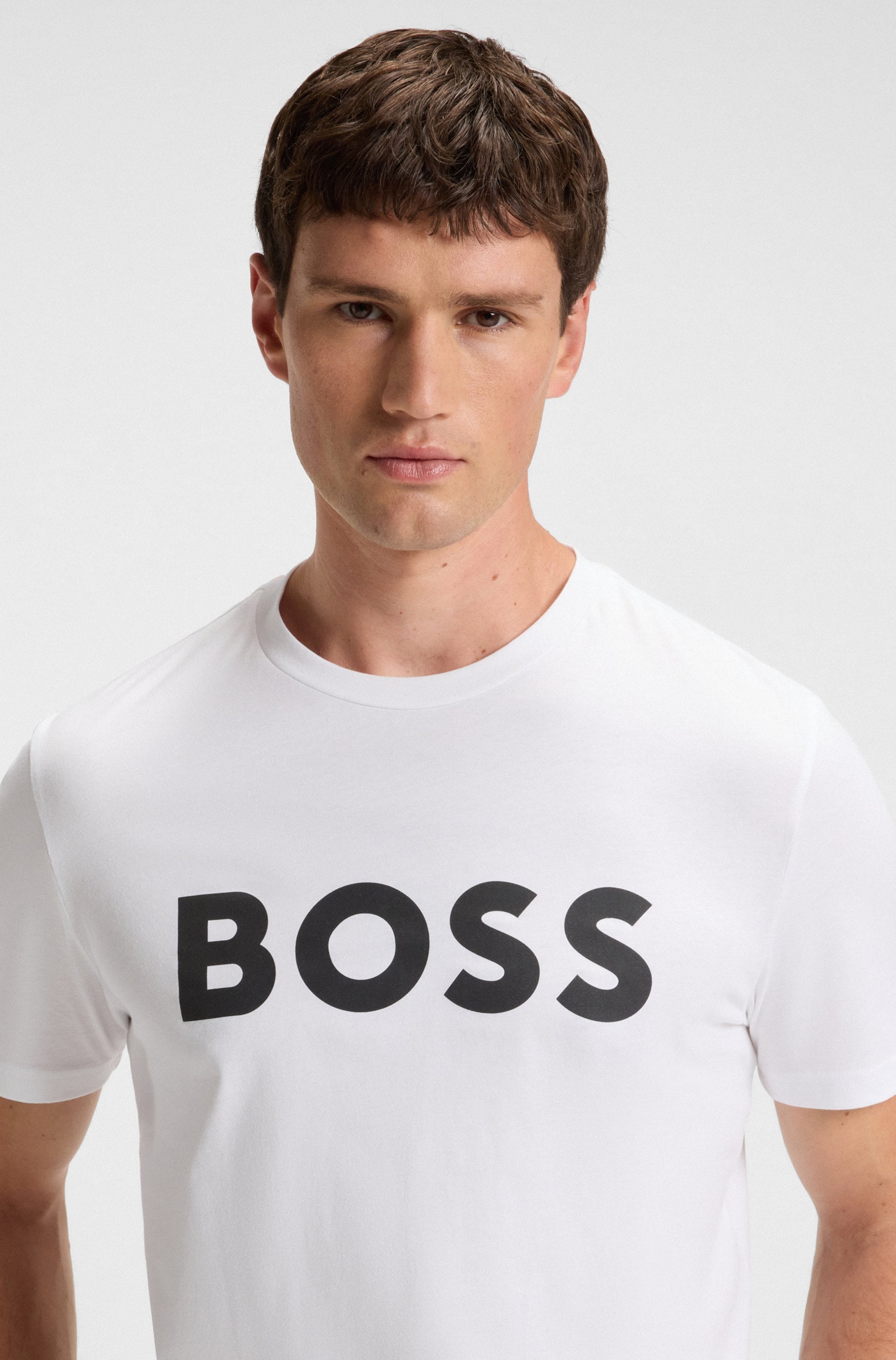 BOSS ORANGE T-Shirt »Thinking«, mit grossem BOSS Druck auf der Brust