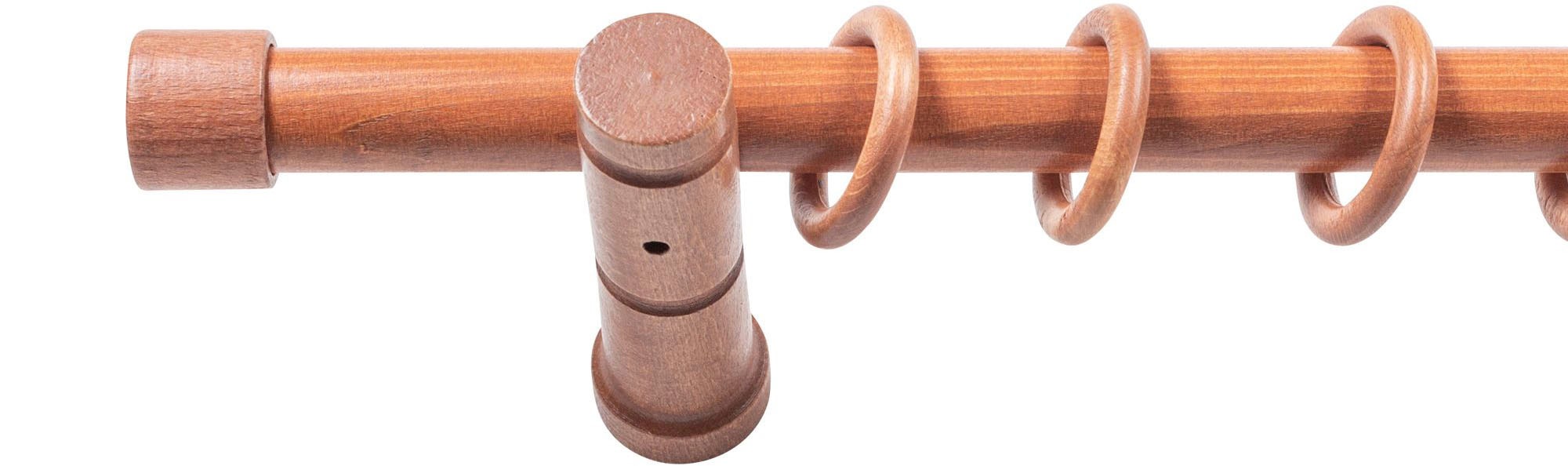 SN DECO GROUP Gardinenstange »Cafiro«, 1 läufig-läufig, Fixmass, 28 mm, Holz, verschiedene Längen und Farben, Komplettset