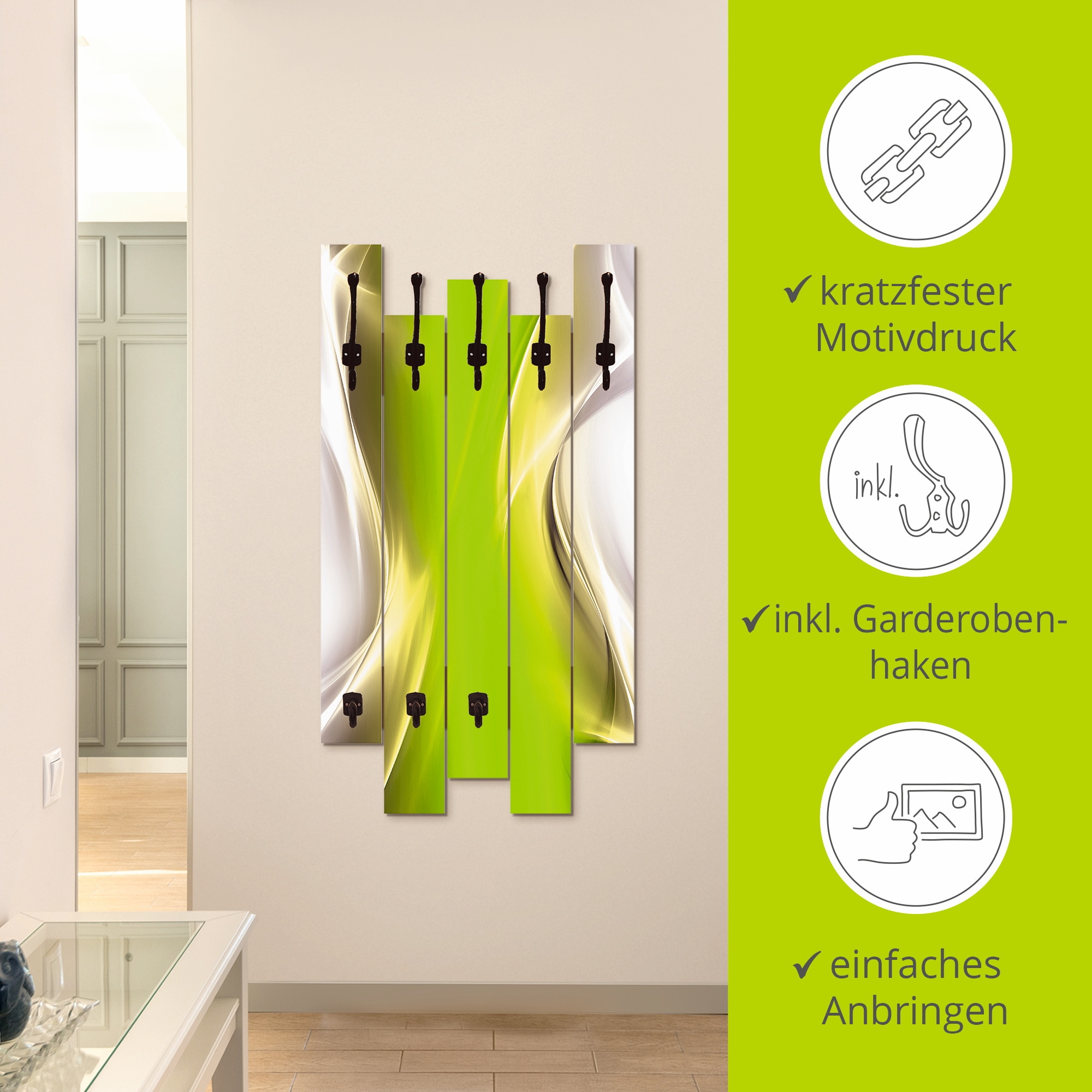 Artland Garderobenleiste »Kreatives Element«, teilmontiert