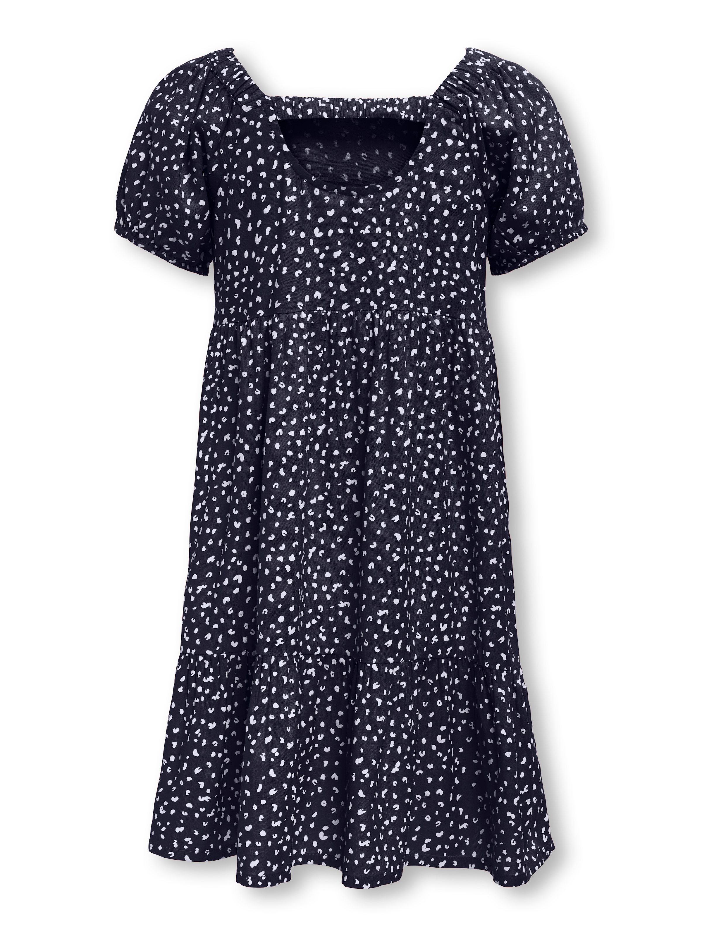 KIDS ONLY Sommerkleid »KOGSALLI S/S AOP DRESS CP WVN«, mit Volant